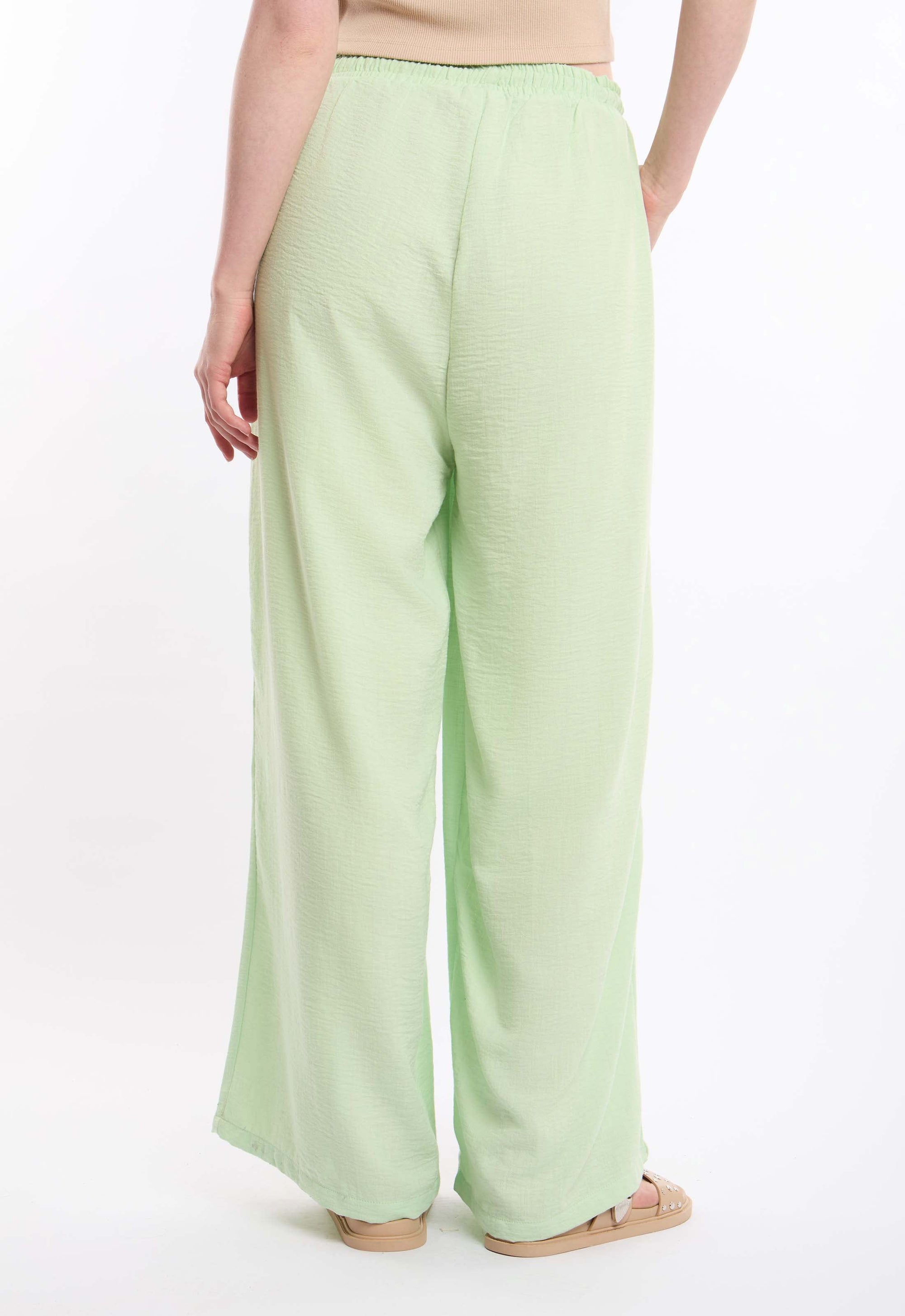Wide-Leg Pants with Drawstring Waist