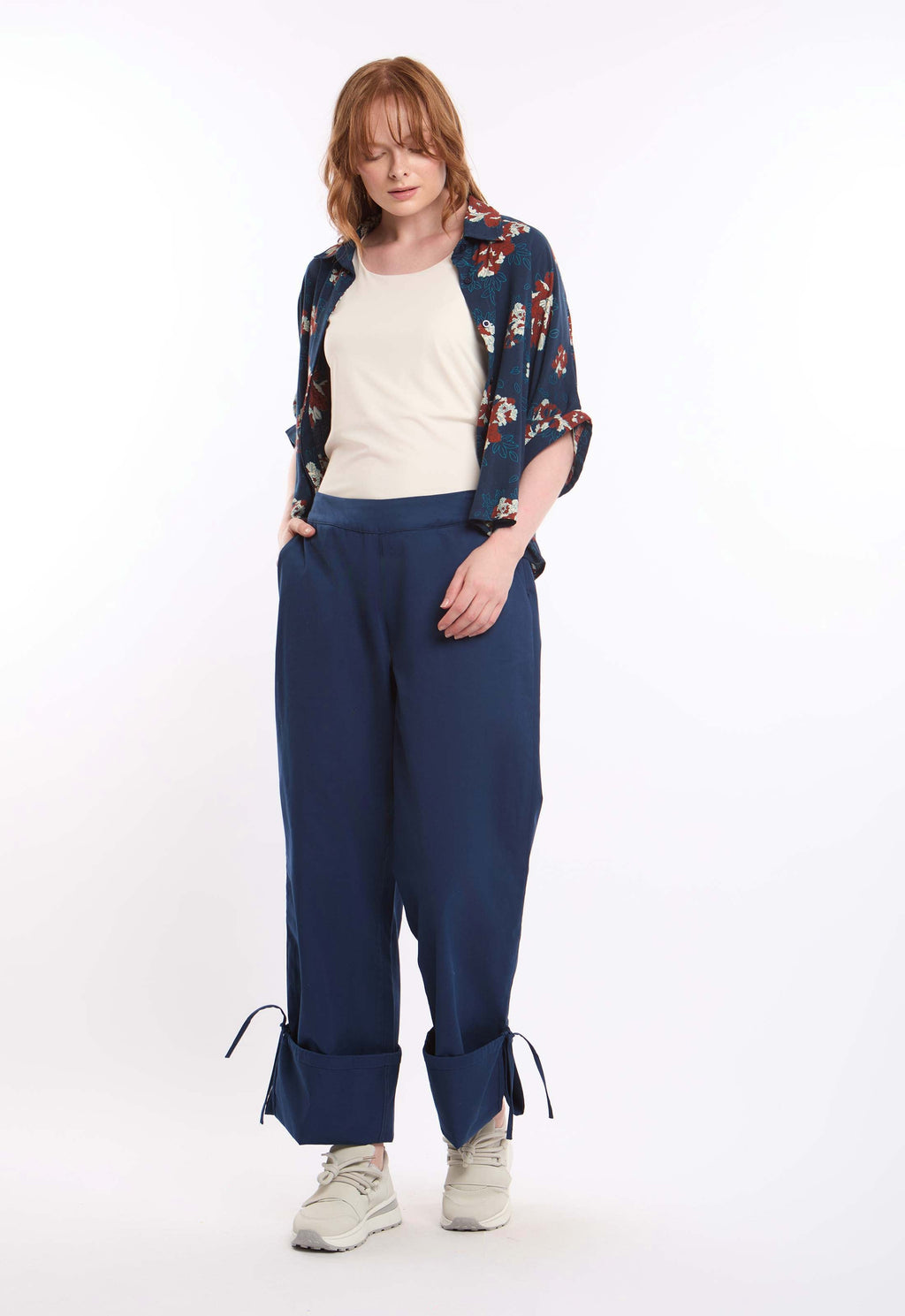 Statement Cuffed Cotton Pants
