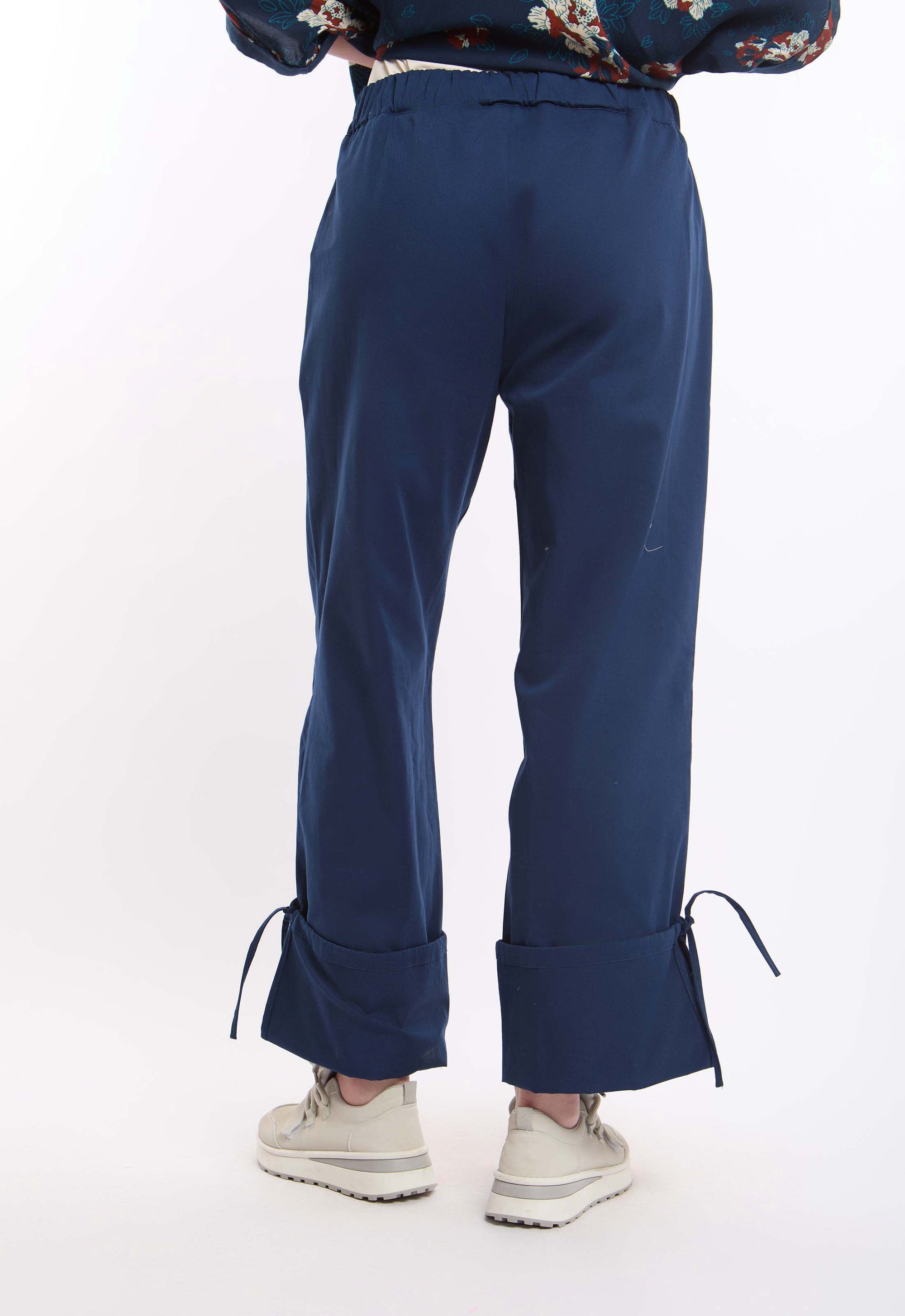 Statement Cuffed Cotton Pants