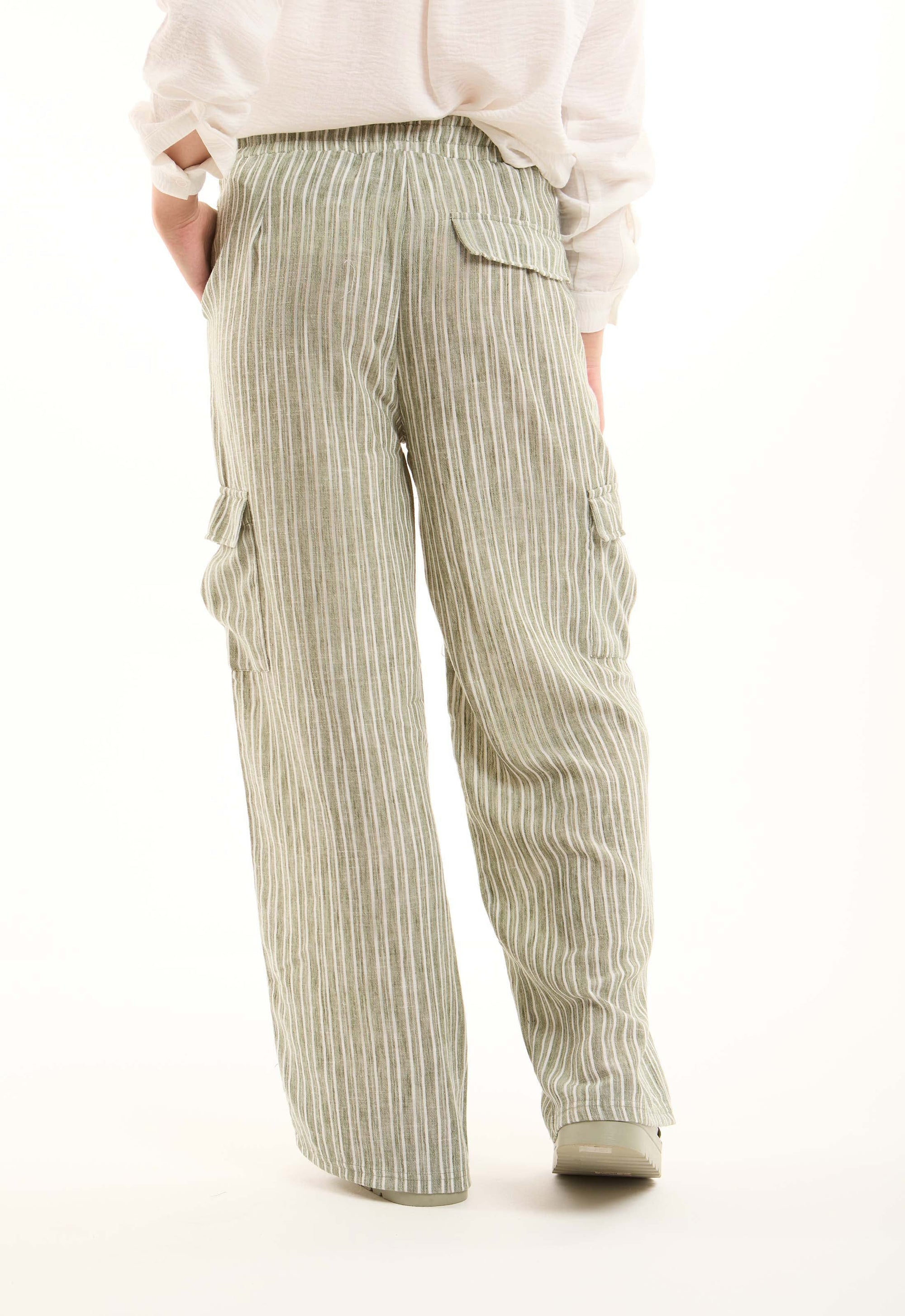 Striped Relaxed Cotton Pants