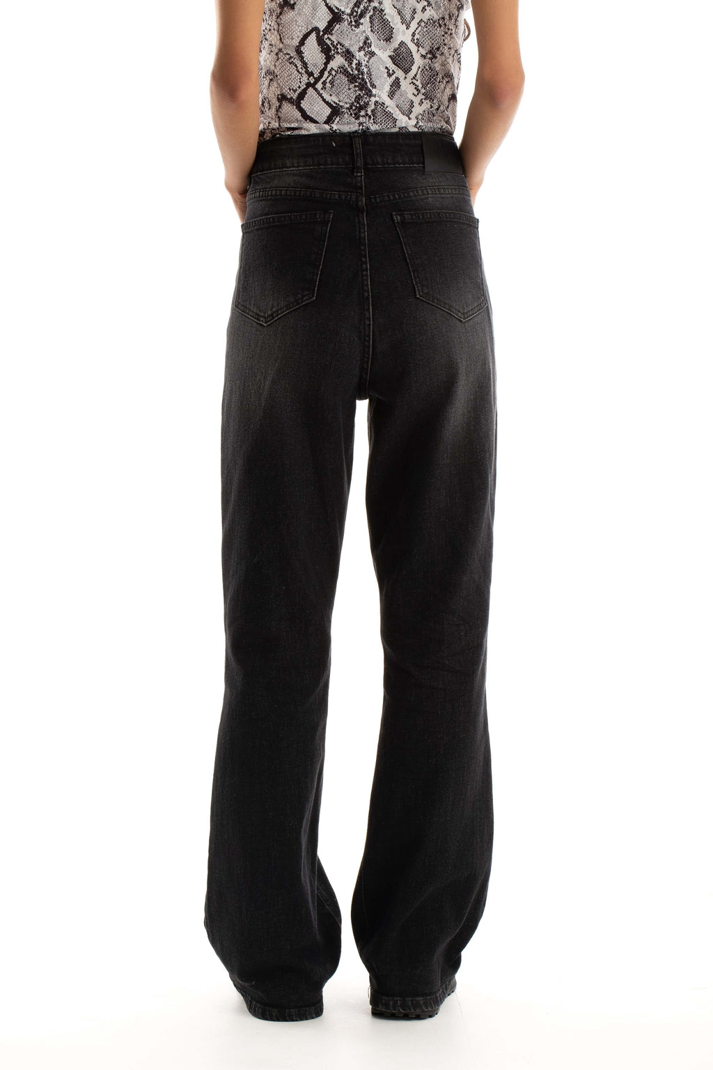 Flared Stretch Denim Pants