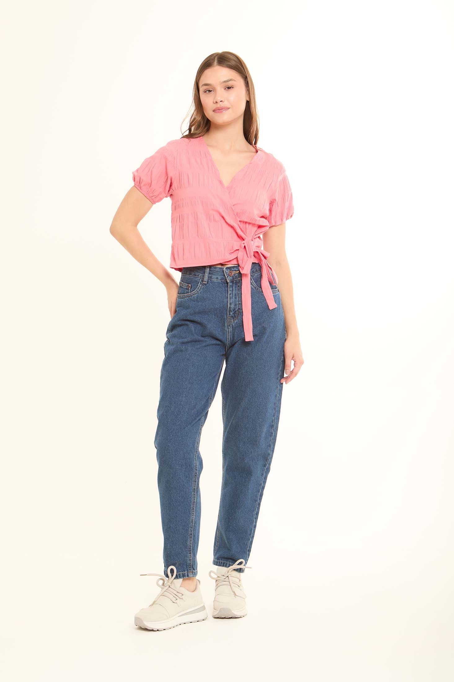 Relaxed Tapered Denim Pants with Soft Drape
