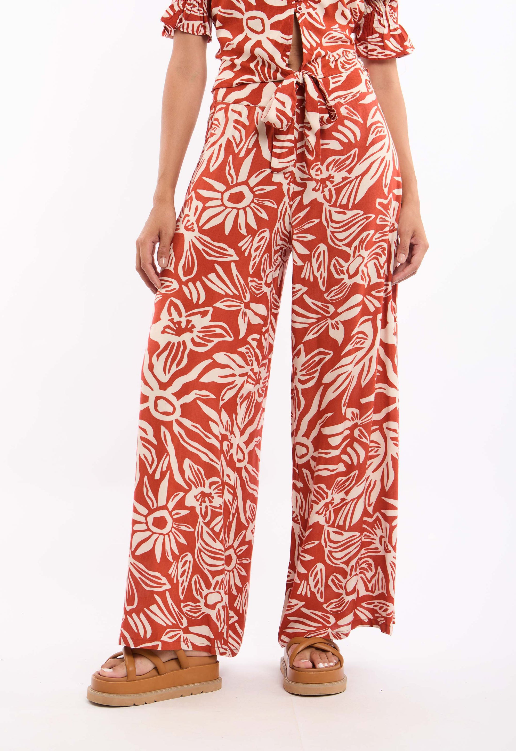Flowy Floral Viscose Pants
