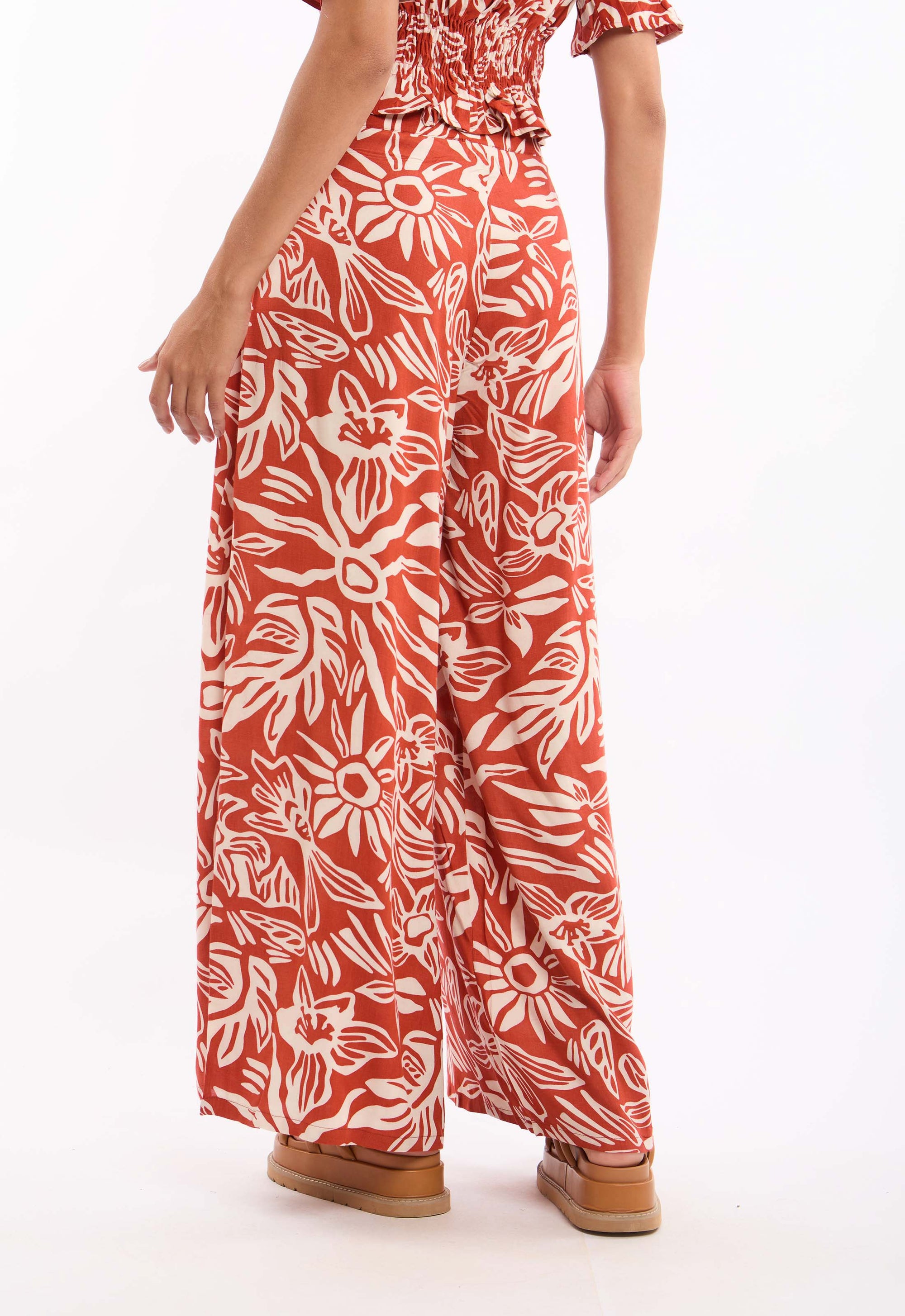 Flowy Floral Viscose Pants