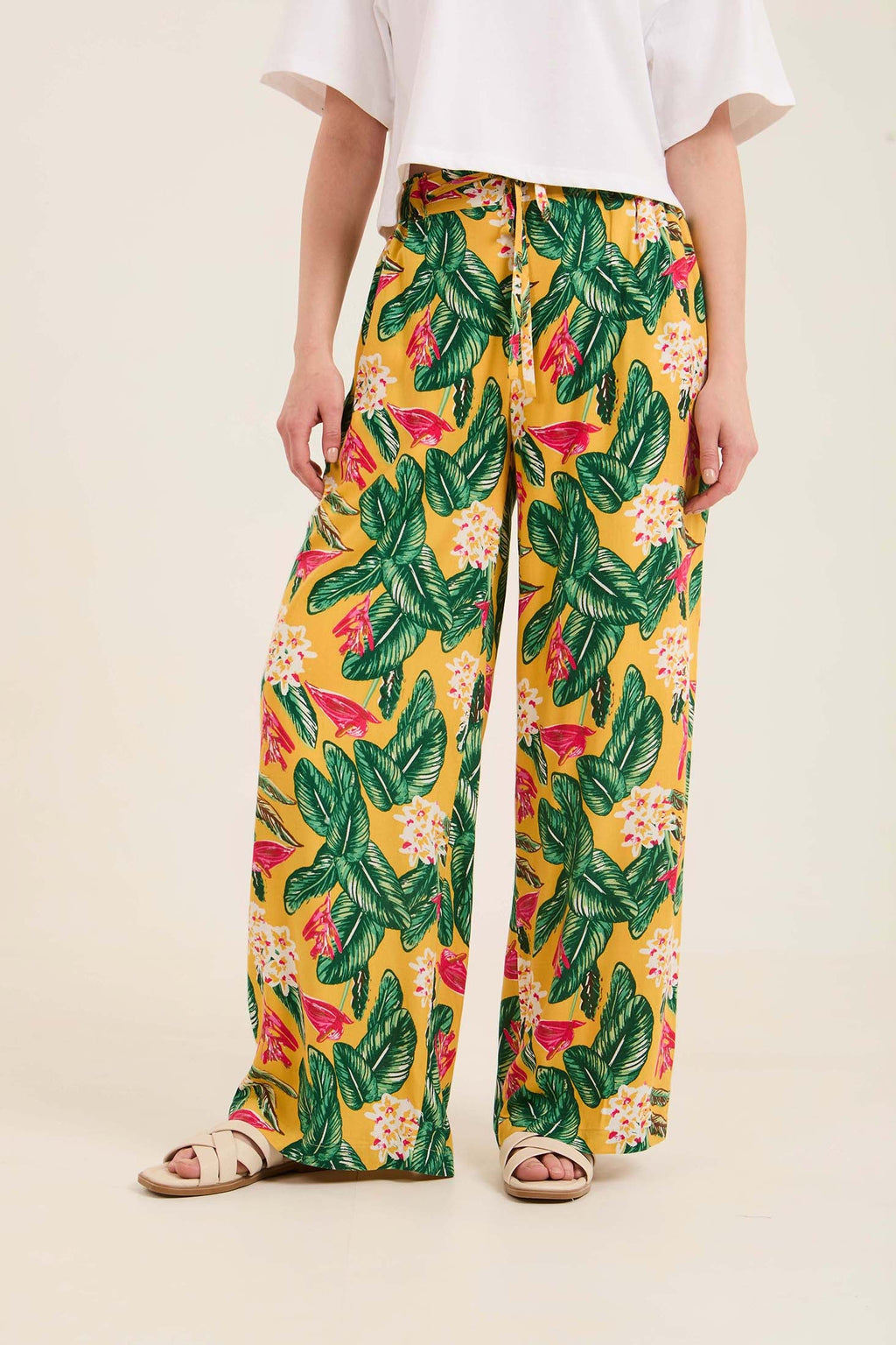 Flowy Floral Viscose Pants