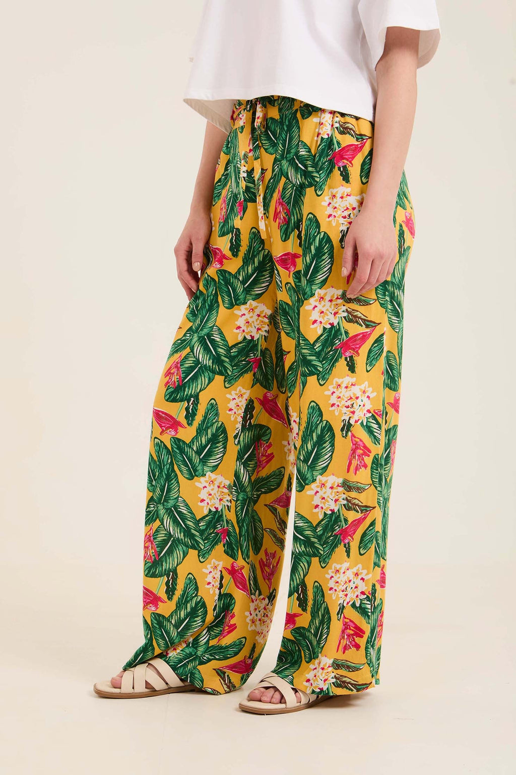 Flowy Floral Viscose Pants