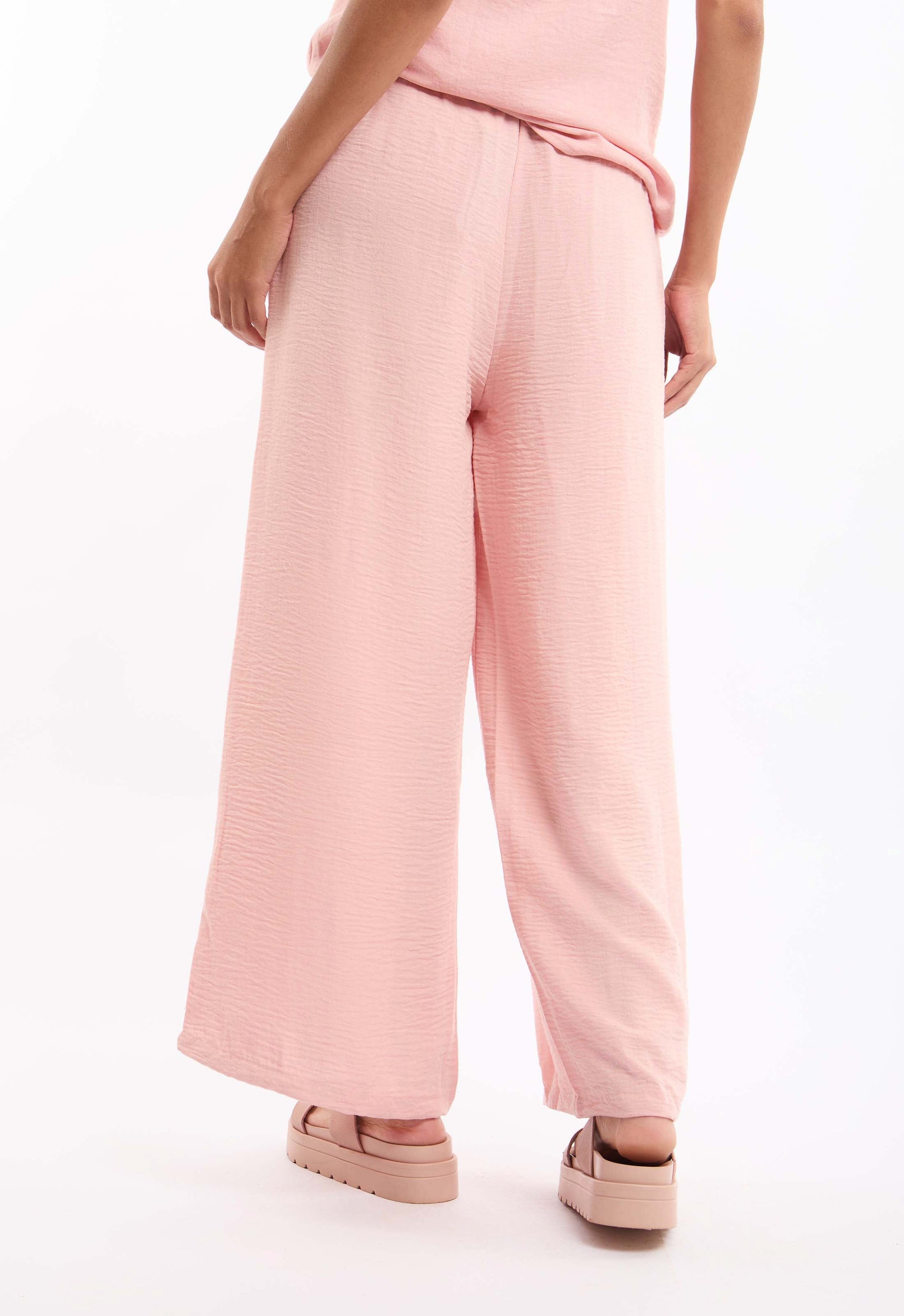 Wide-Leg Pants with Drawstring Waist