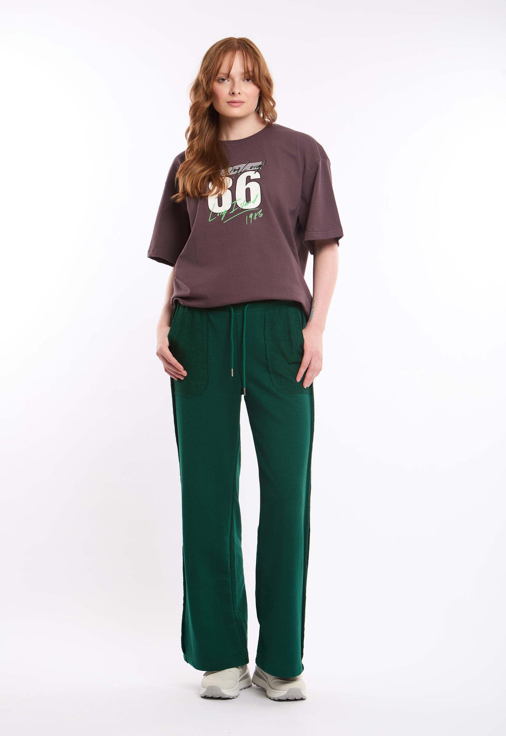 Printed Crew Neck Slip On Long Tee