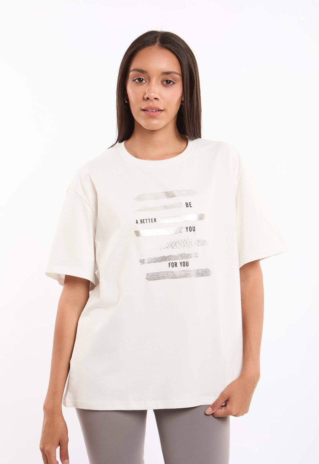 Shiny Print Relaxed Fit Tee