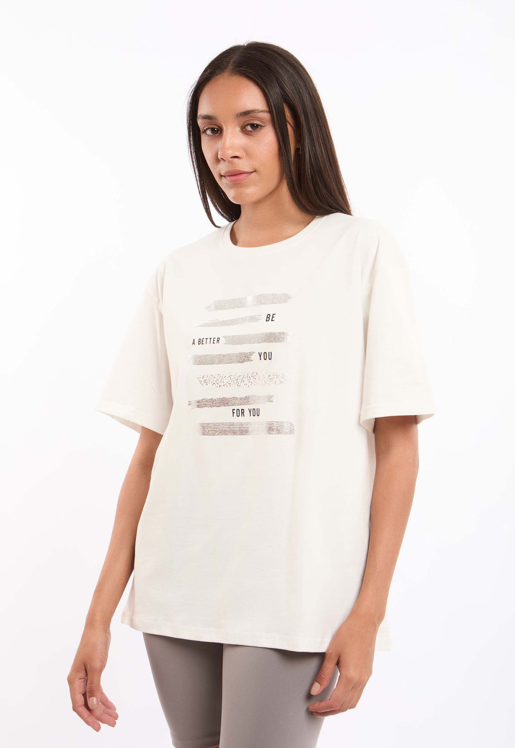 Shiny Print Relaxed Fit Tee