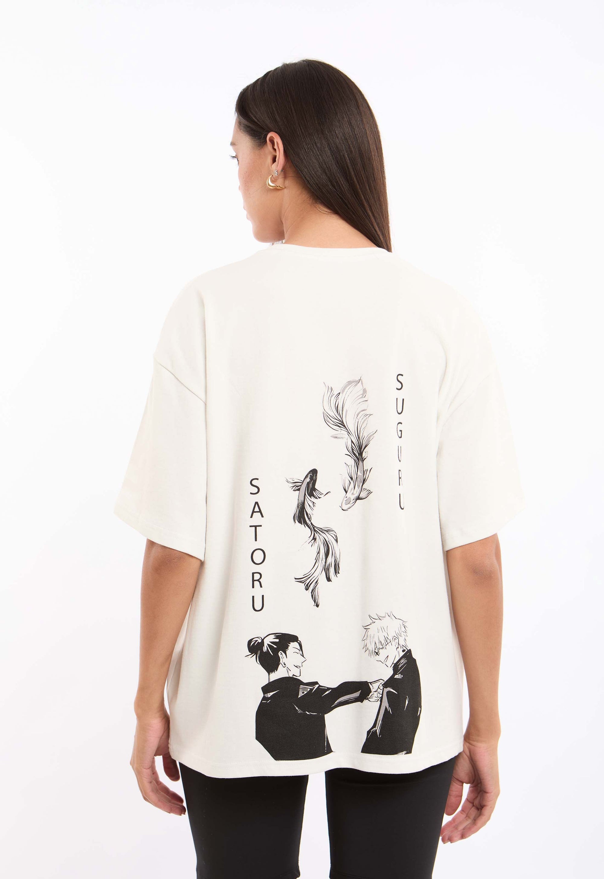 Relaxed Fit Slip On Tee with Front Print