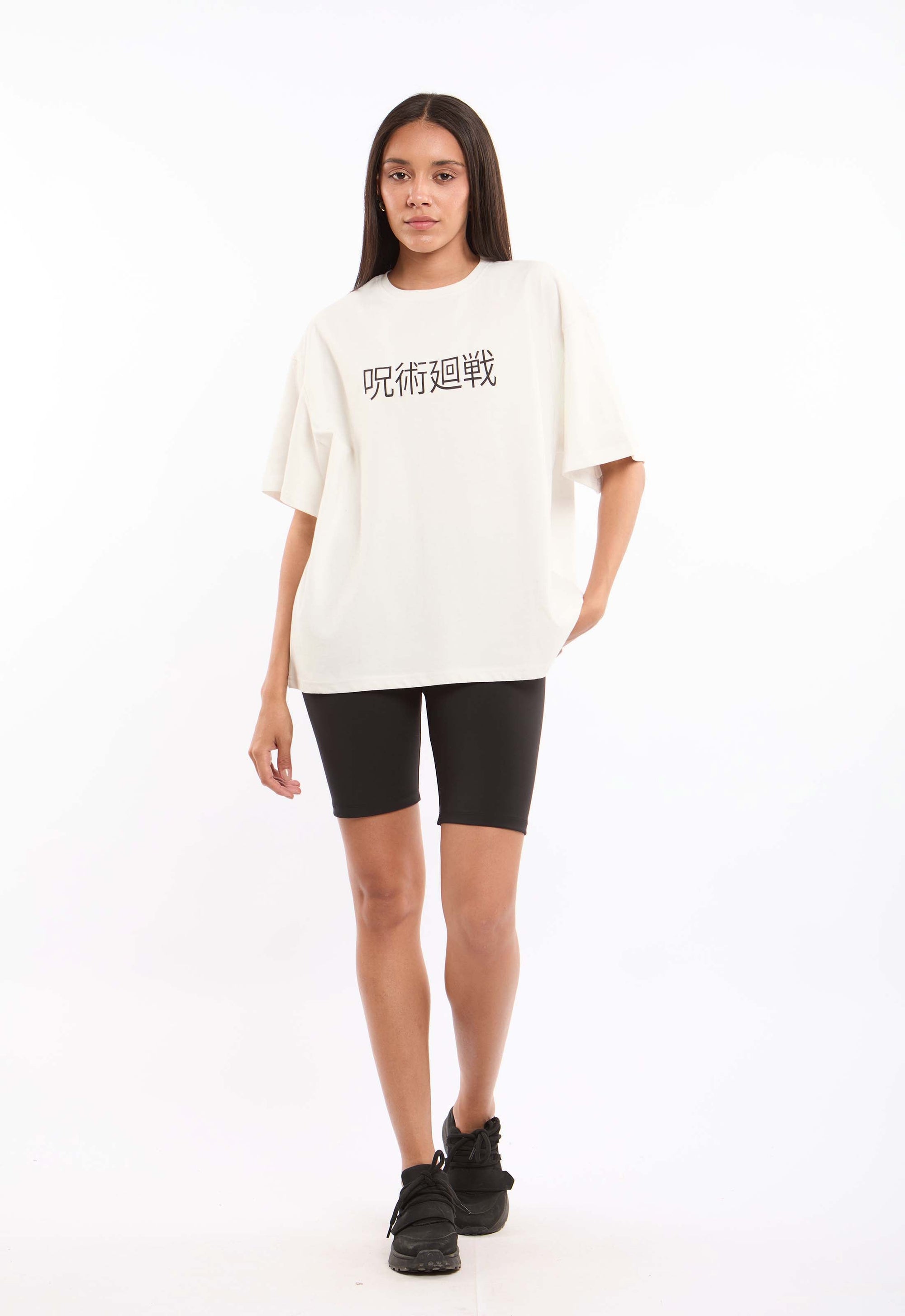 Relaxed Fit Slip On Tee with Front Print