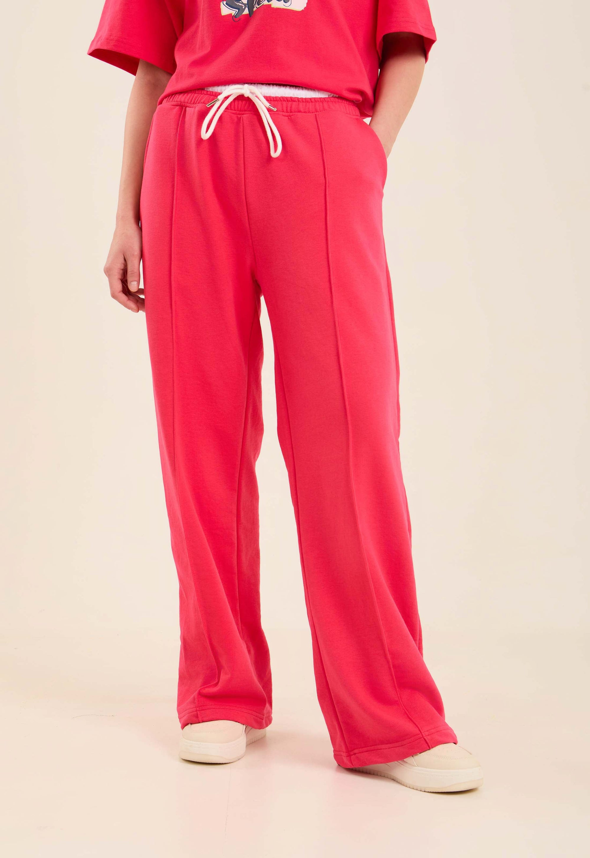 Women  Sweat Pant Straight Sweatpants Cotton Pink