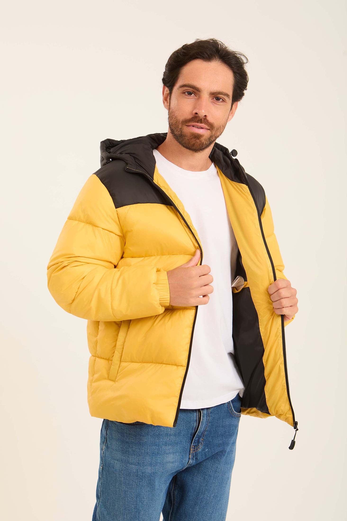 Men  Jacket Fashion Puffer  Yellow