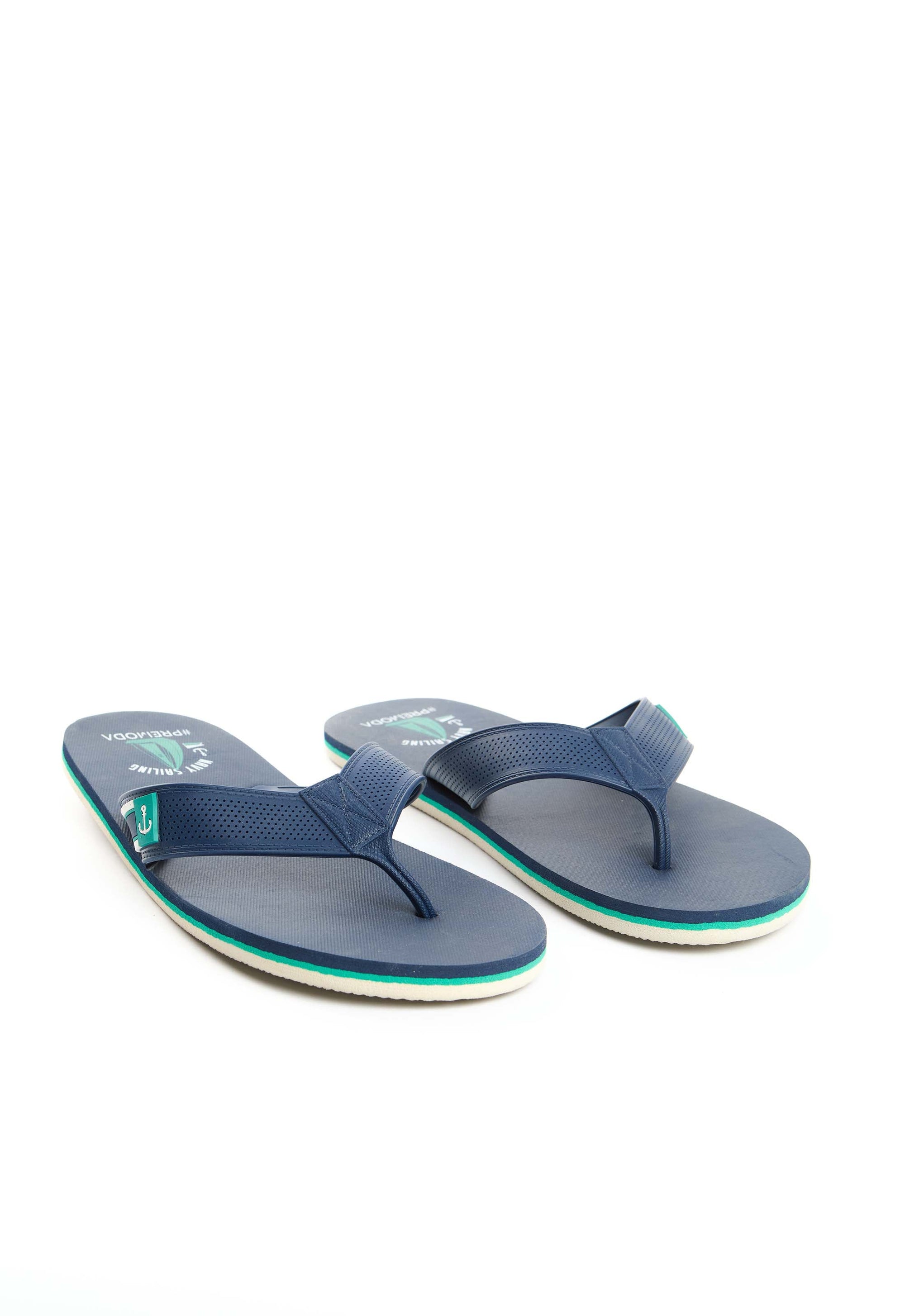 Perforated Strap Casual Flip Flops