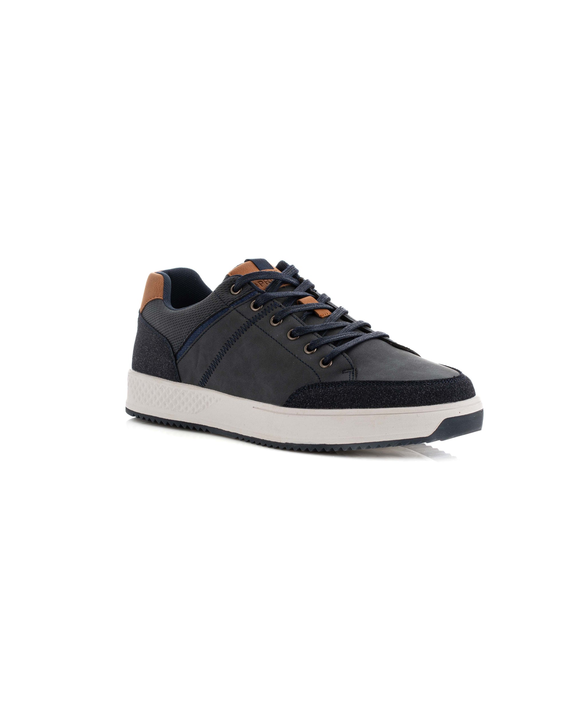 Classic Plain Panel Lace-Up Trainers