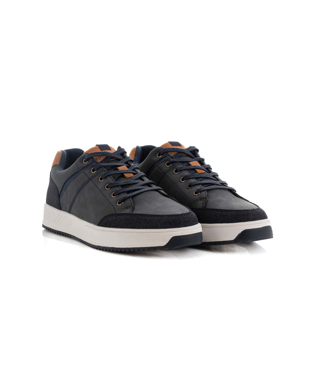 Classic Plain Panel Lace-Up Trainers