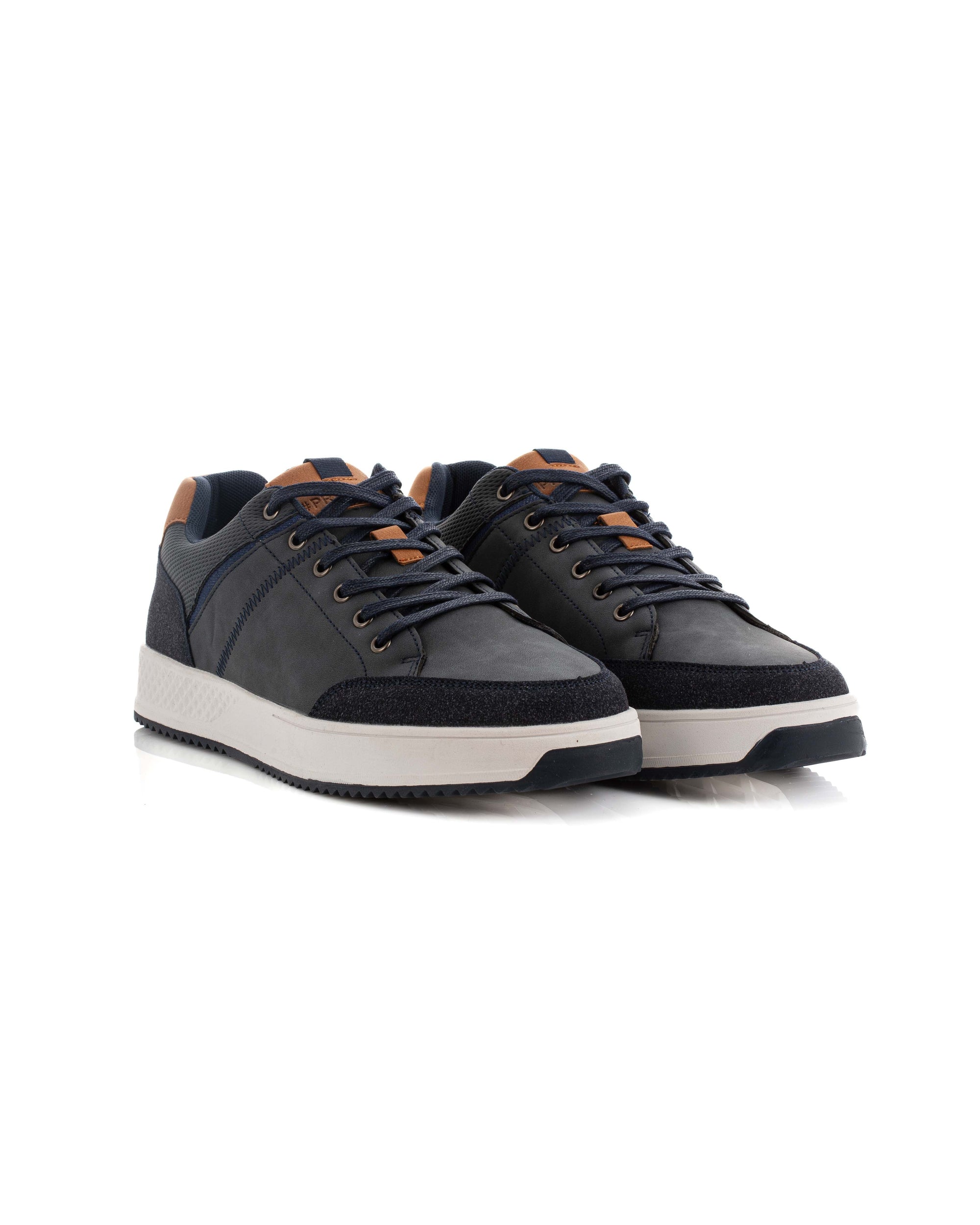 Classic Plain Panel Lace-Up Trainers