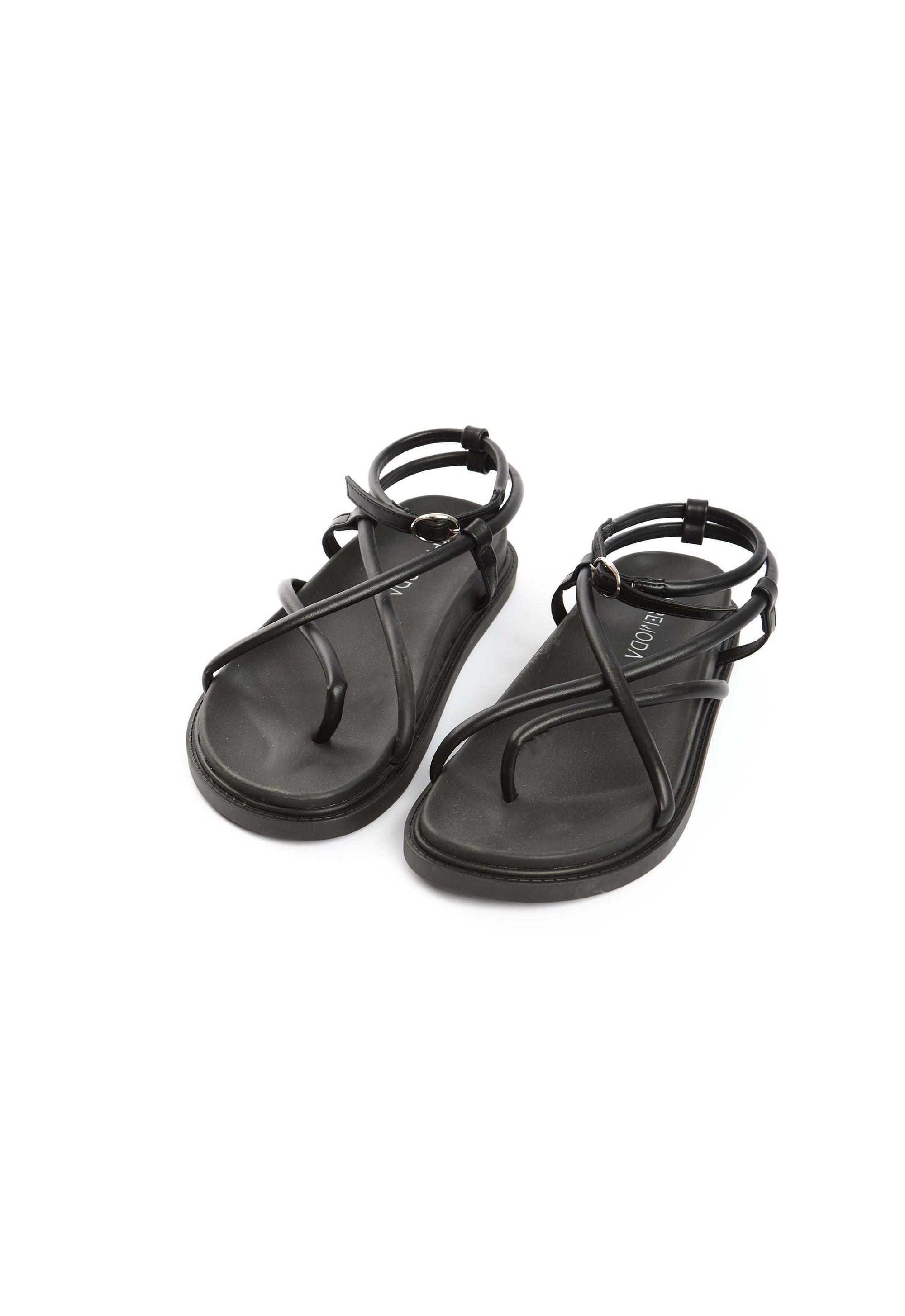 Solid Thong Toe Flat Sandals