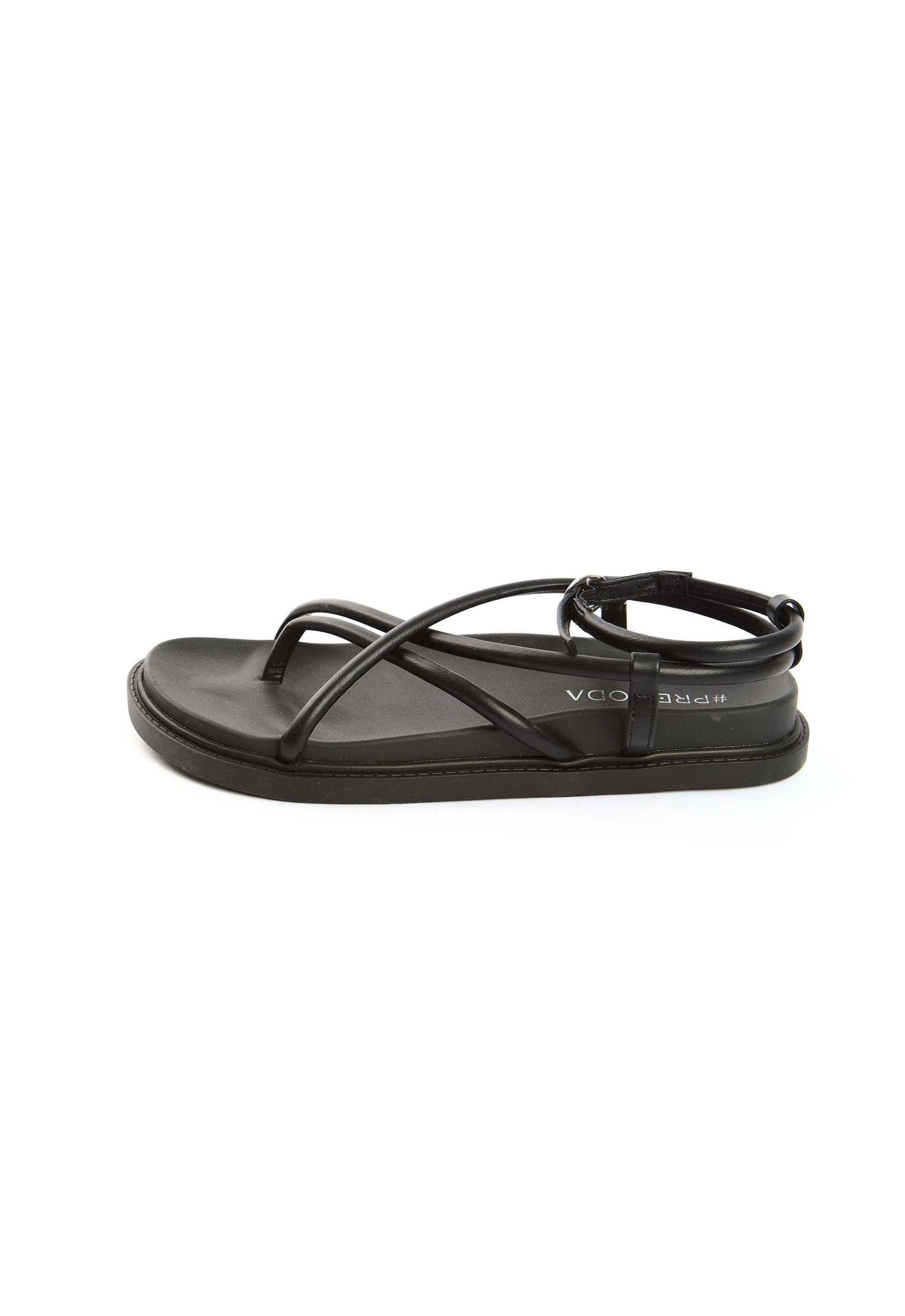 Solid Thong Toe Flat Sandals