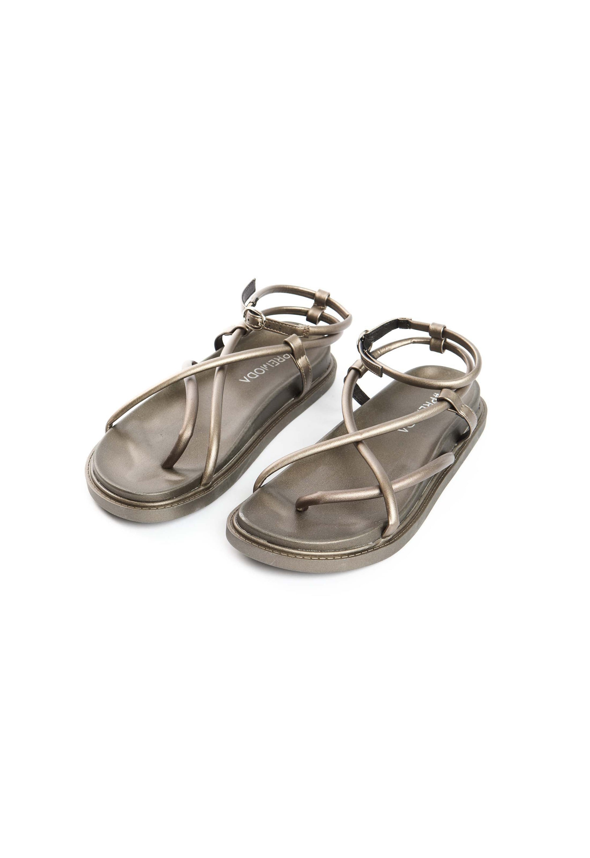 Solid Thong Toe Flat Sandals