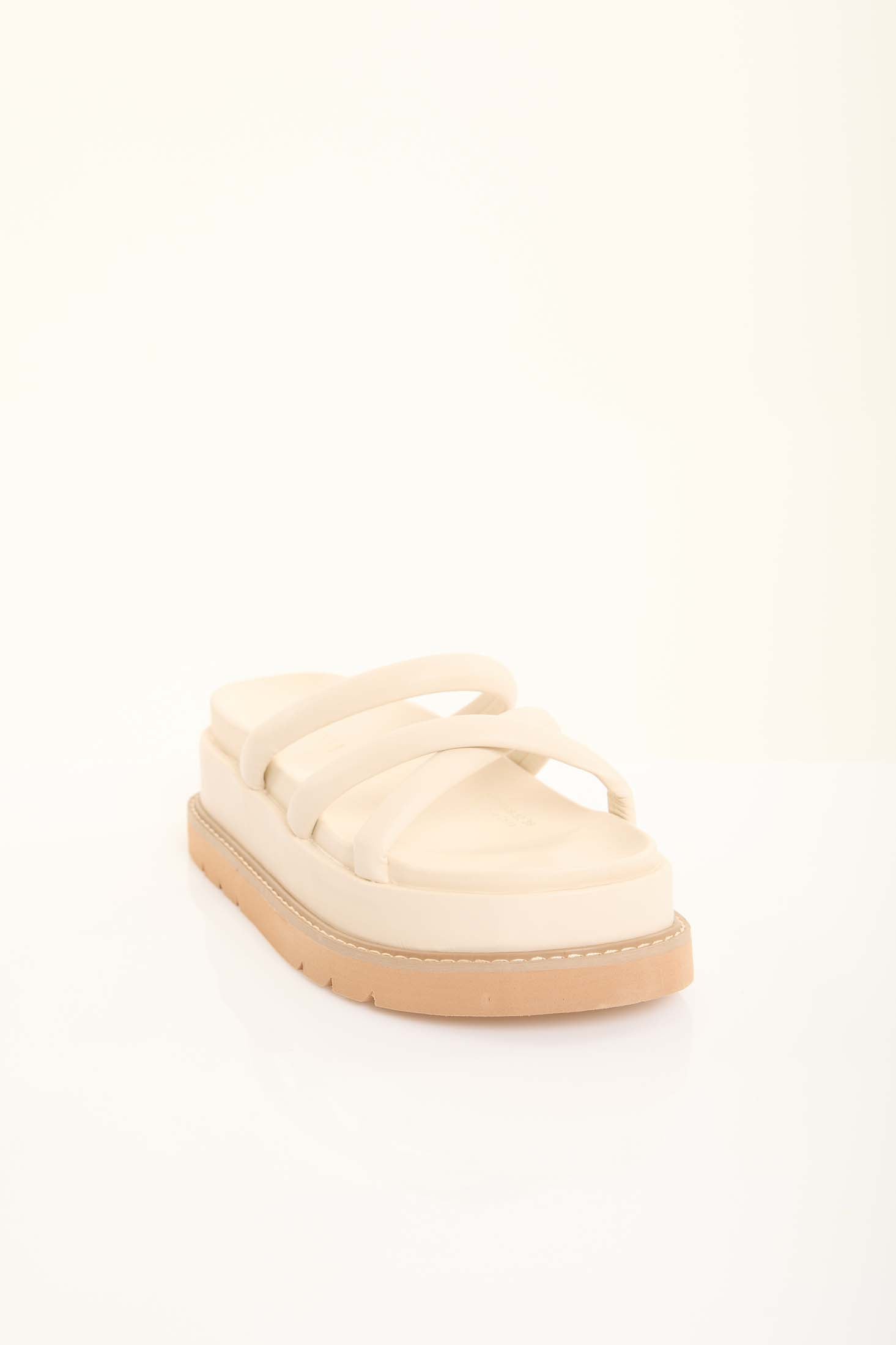 Criss-Cross Straps Platform Slippers