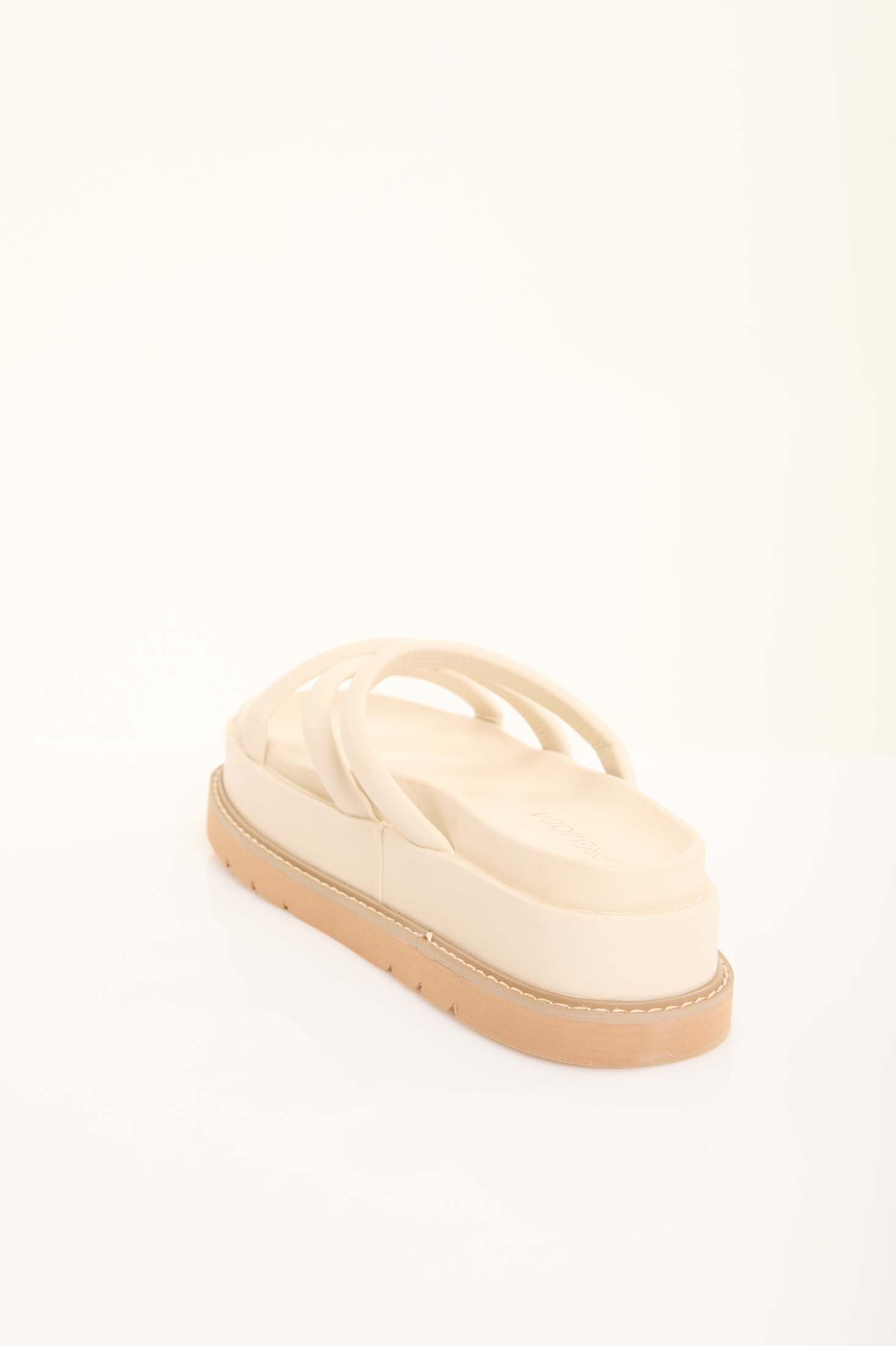 Criss-Cross Straps Platform Slippers