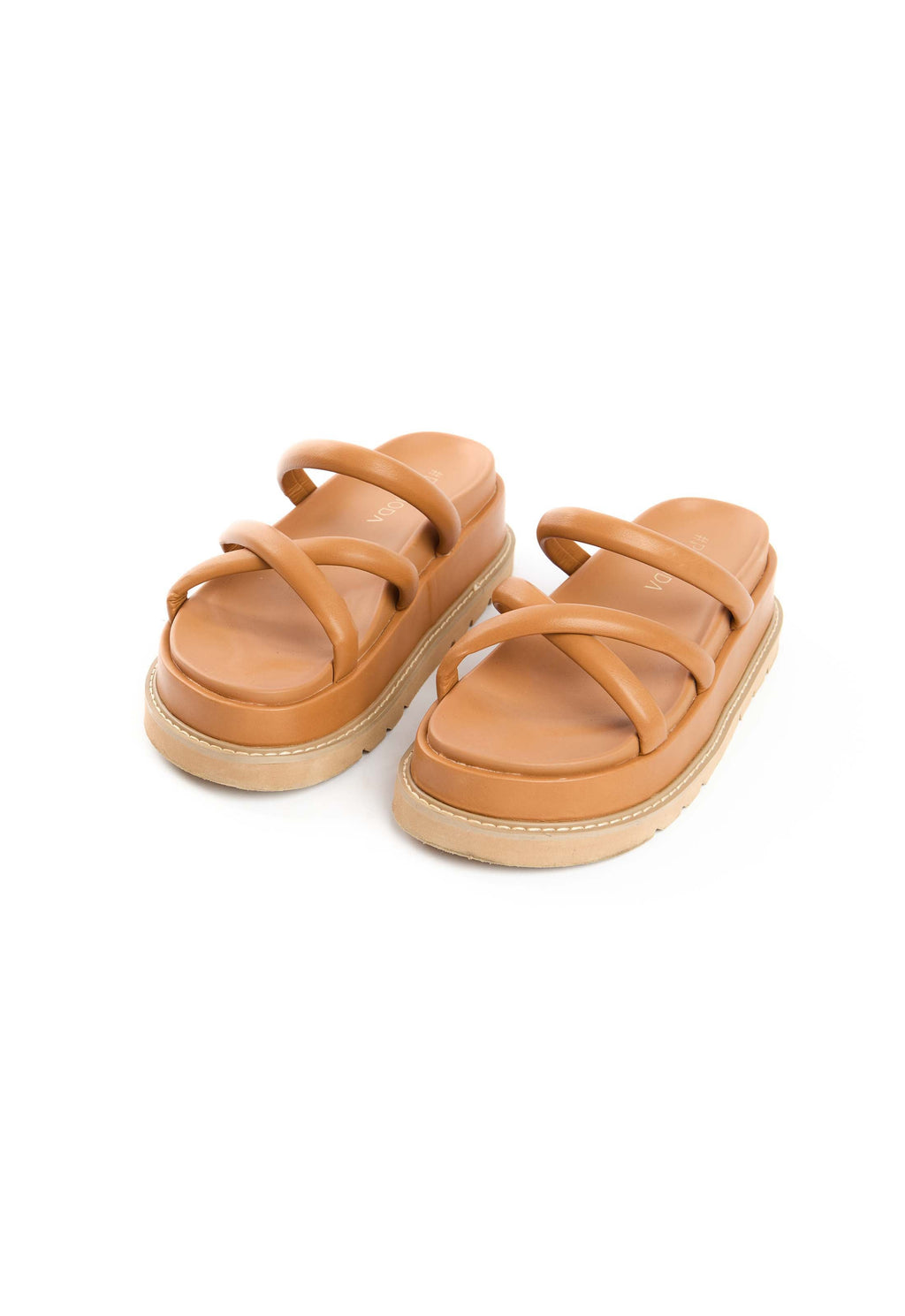 Criss-Cross Straps Platform Slippers