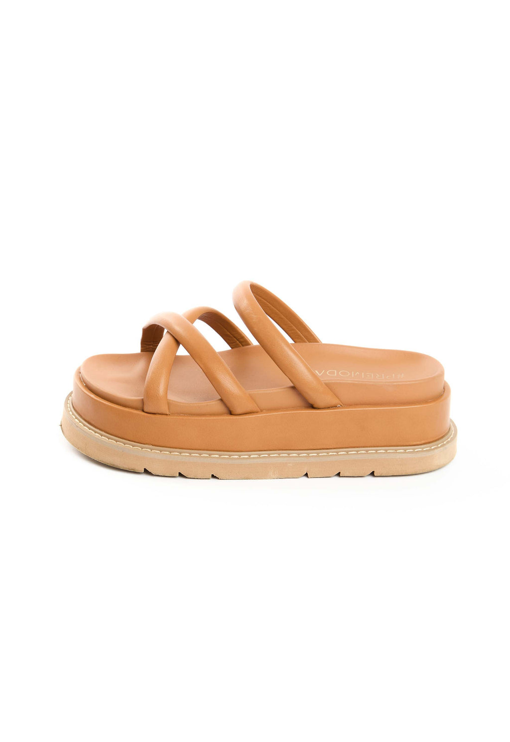 Criss-Cross Straps Platform Slippers