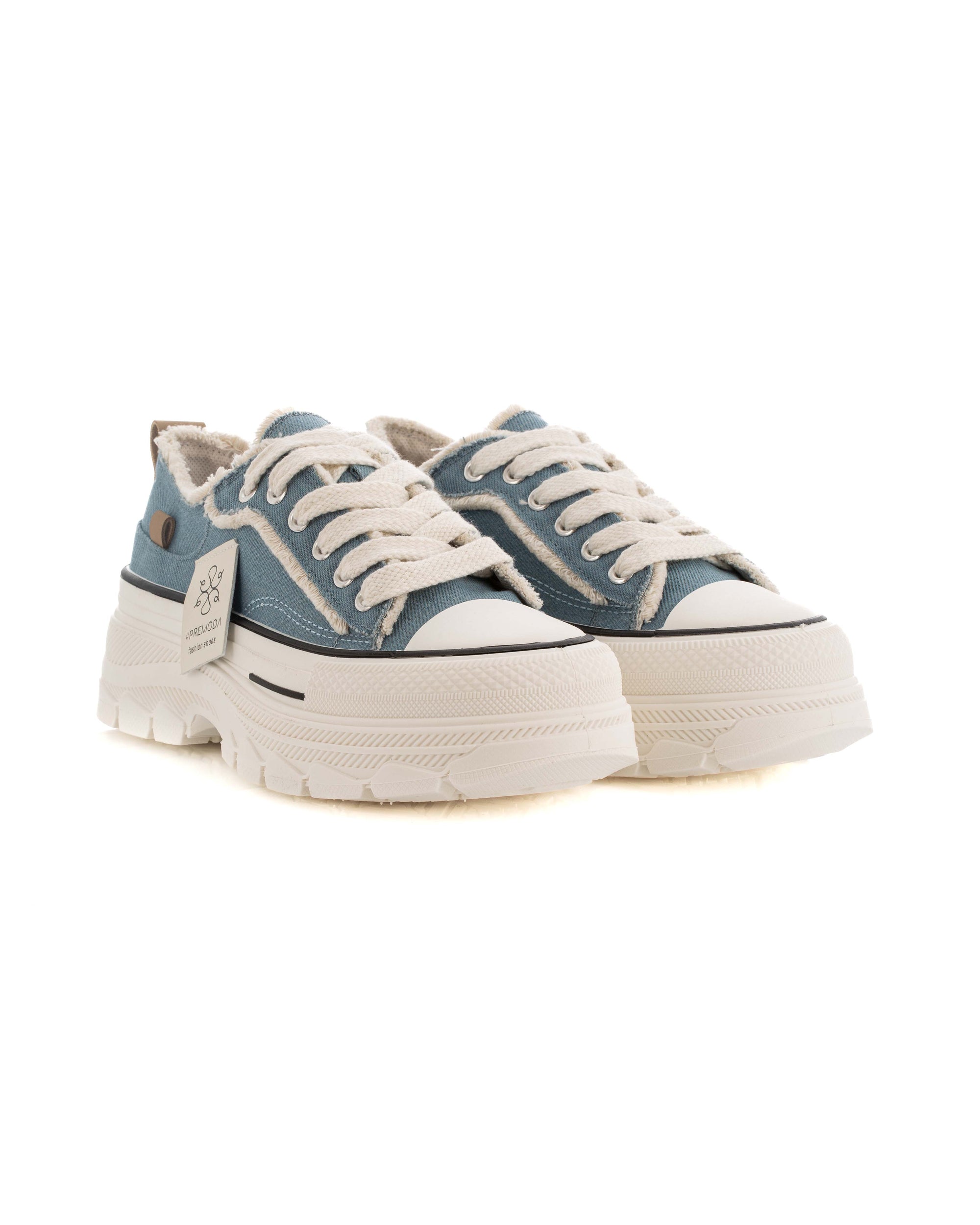 Chunky Sole Stylish Denim Sneakers