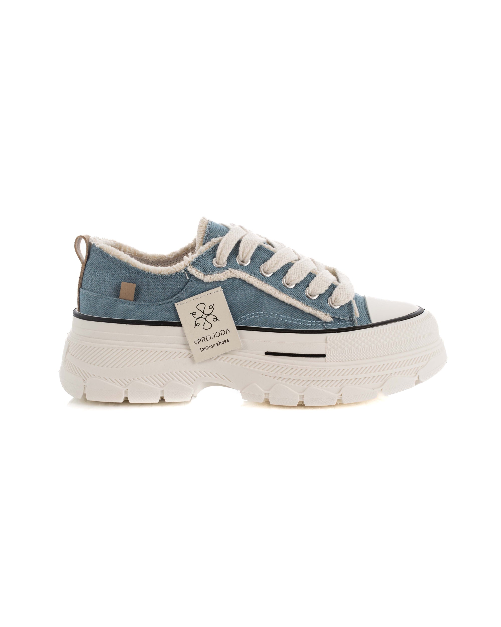Chunky Sole Stylish Denim Sneakers