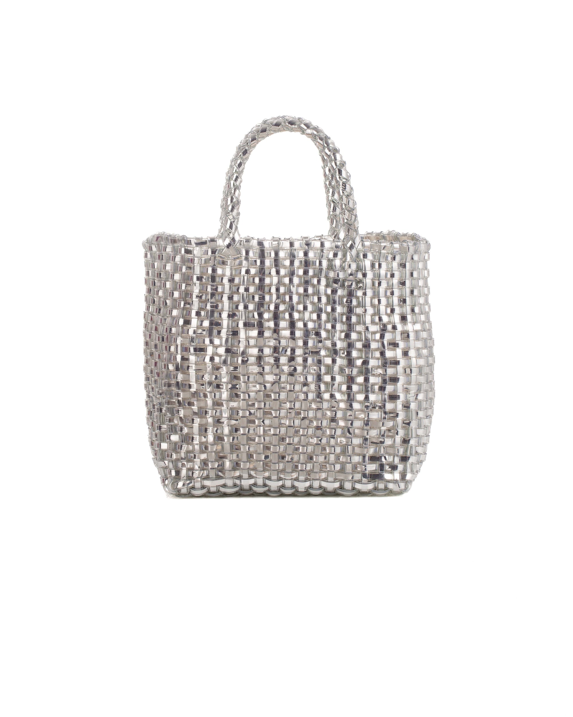 Shiny Knitted PVC Beach Handbag
