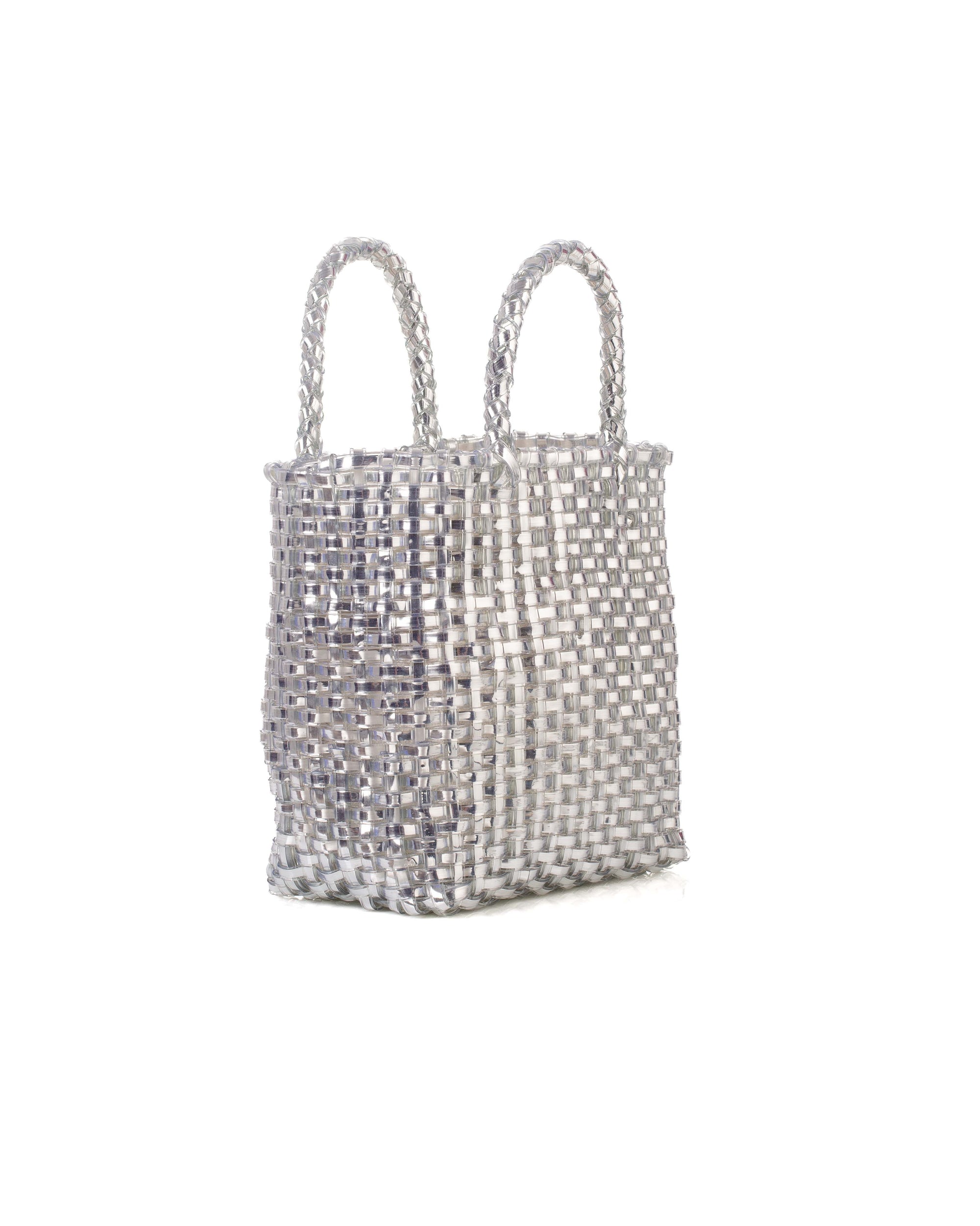 Shiny Knitted PVC Beach Handbag