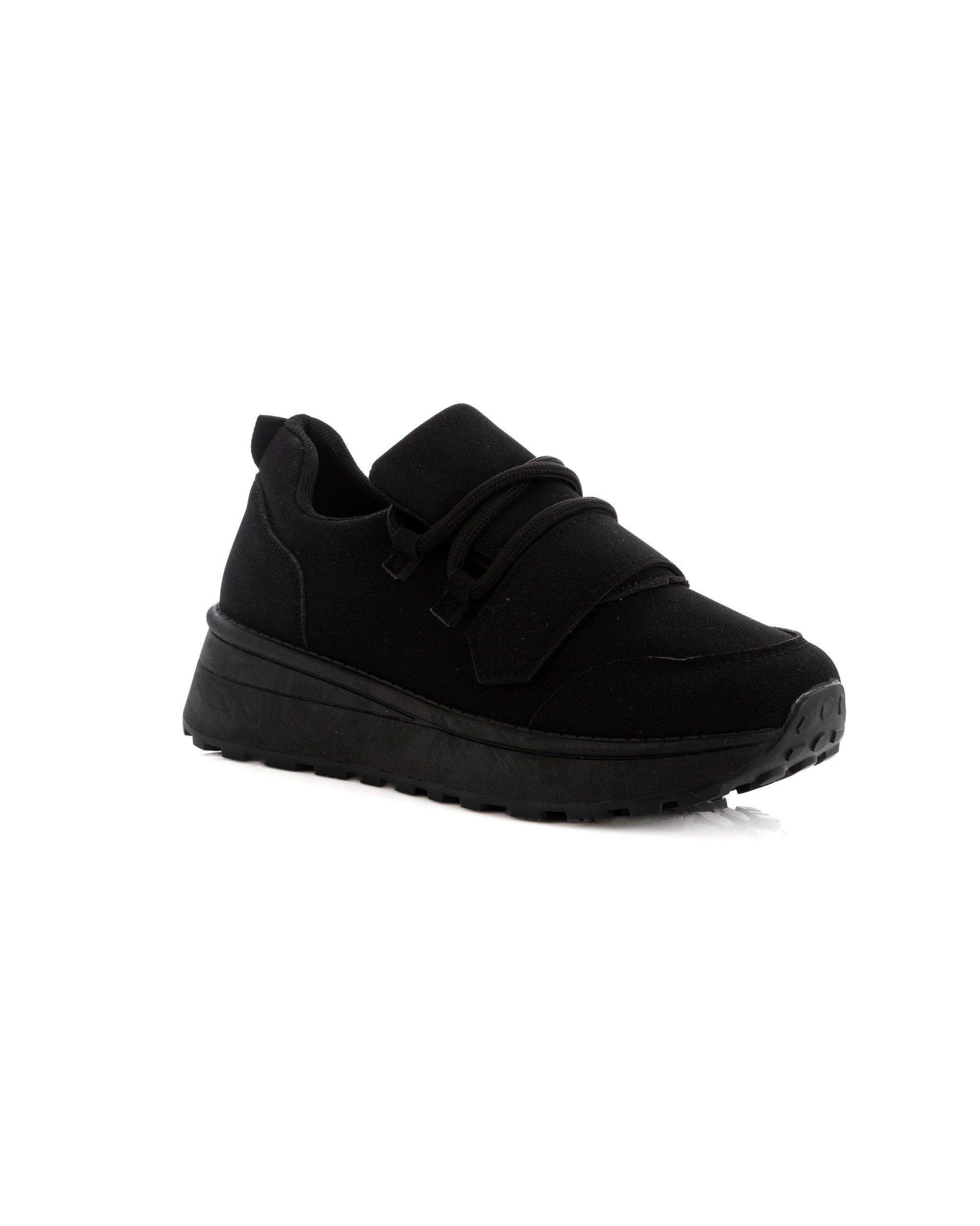 Lace-Up Nubuck Mid-Sole Sneakers