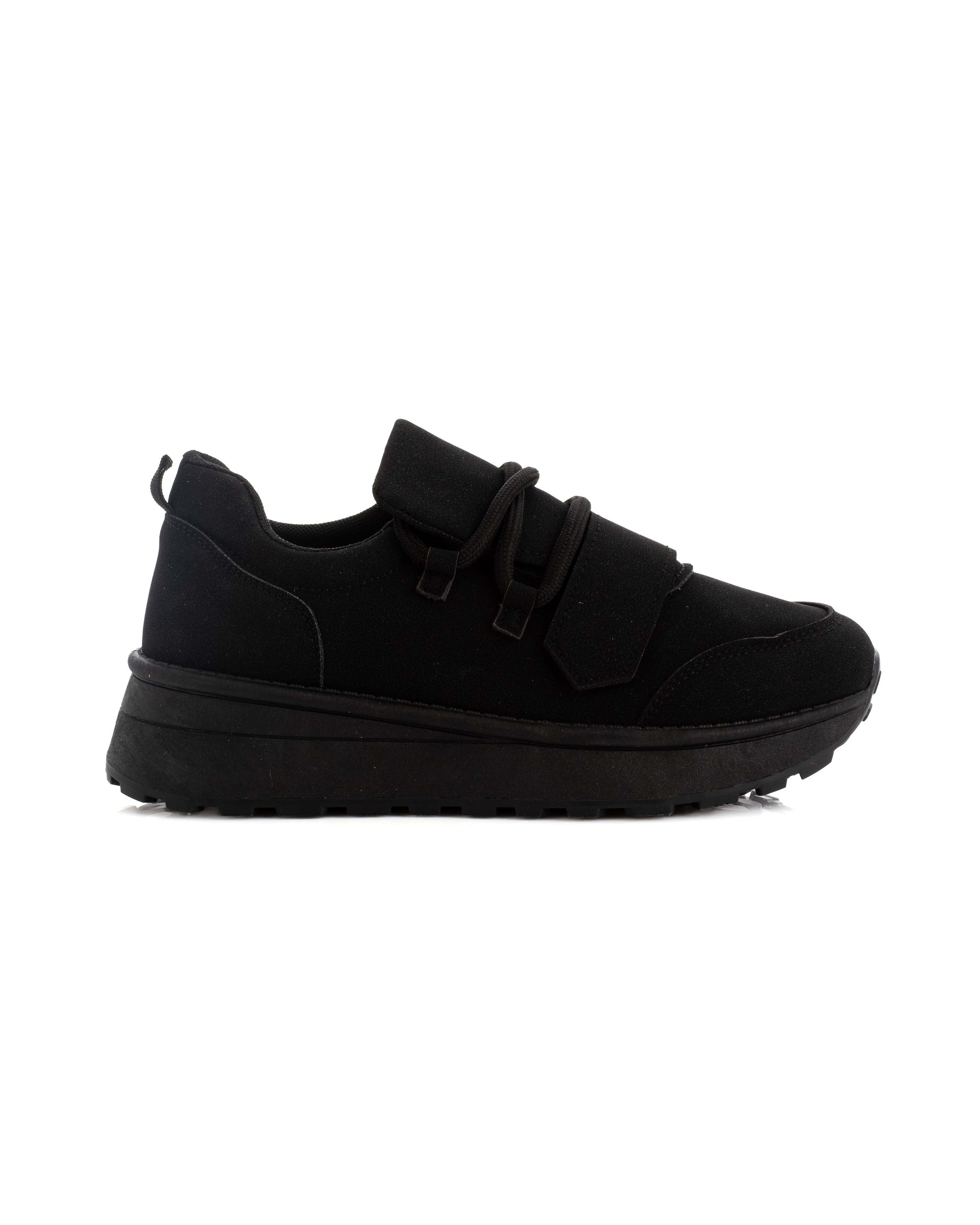 Lace-Up Nubuck Mid-Sole Sneakers