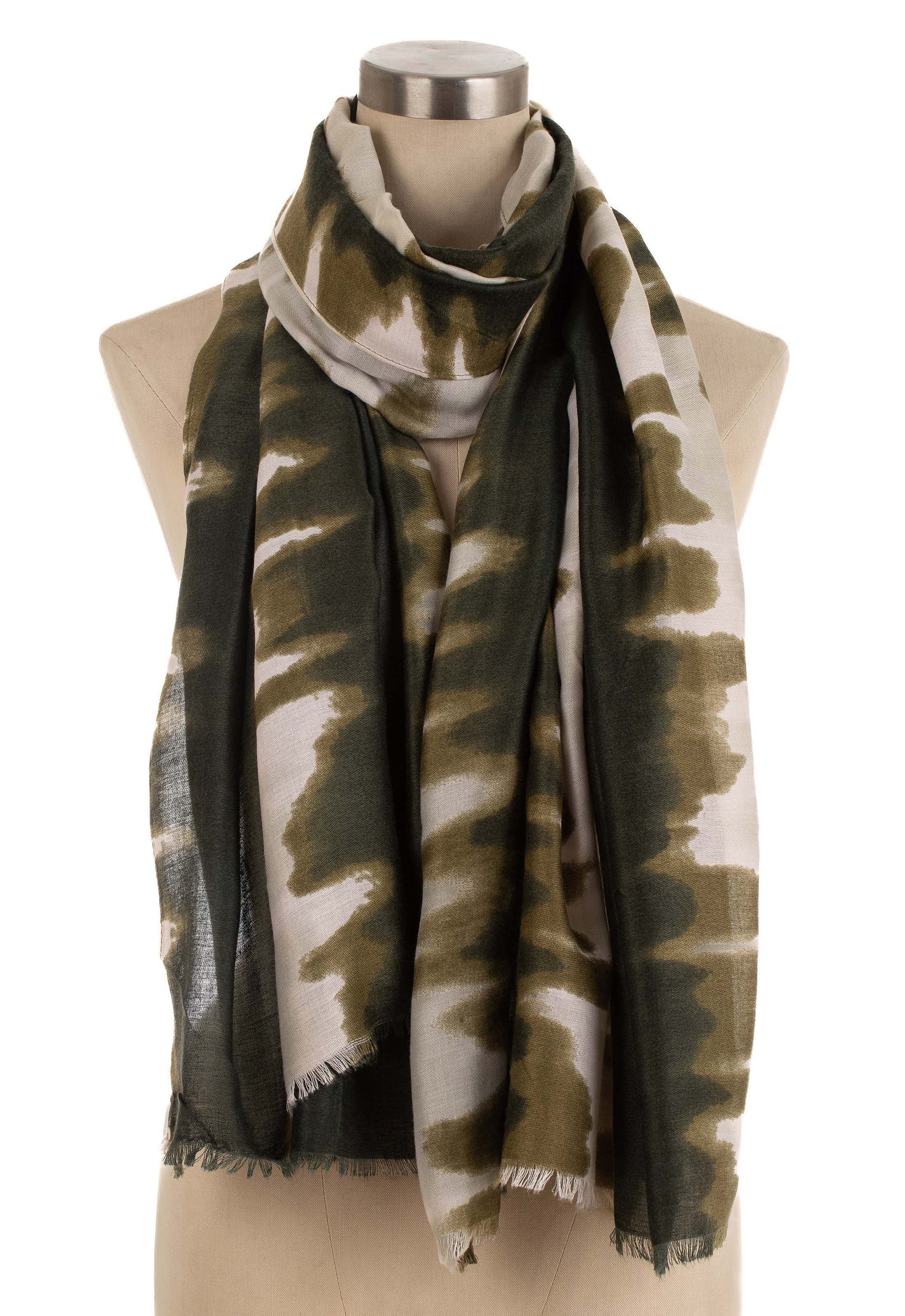 Allover Tie-Dye Winter Scarf