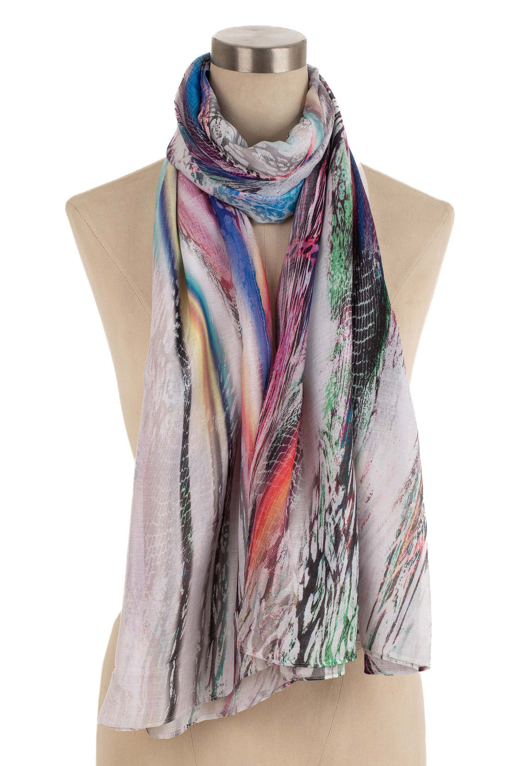 Colorful Patterned Lightweight Scarf