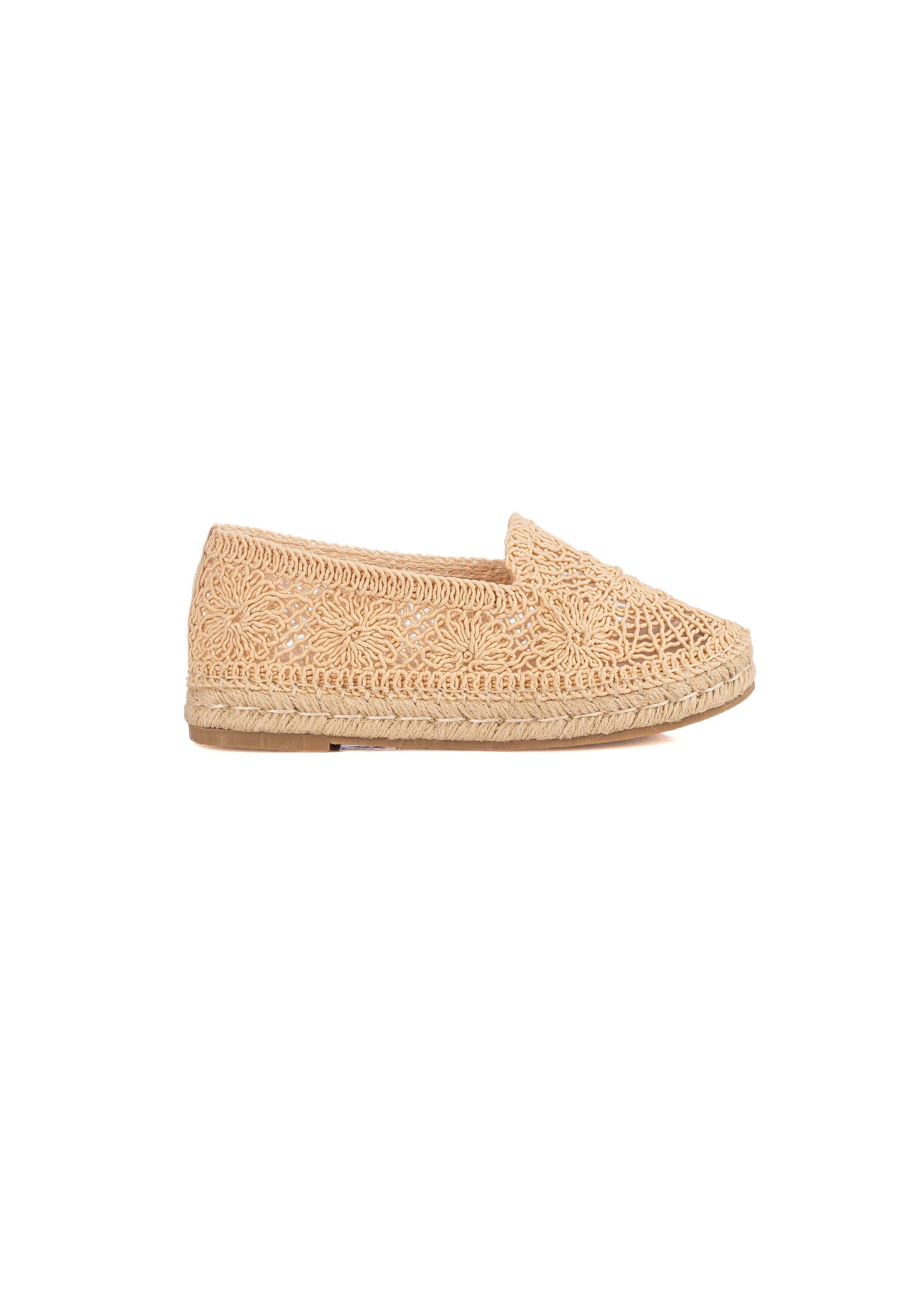 Flat Crochet Espadrilles with Jute Sole