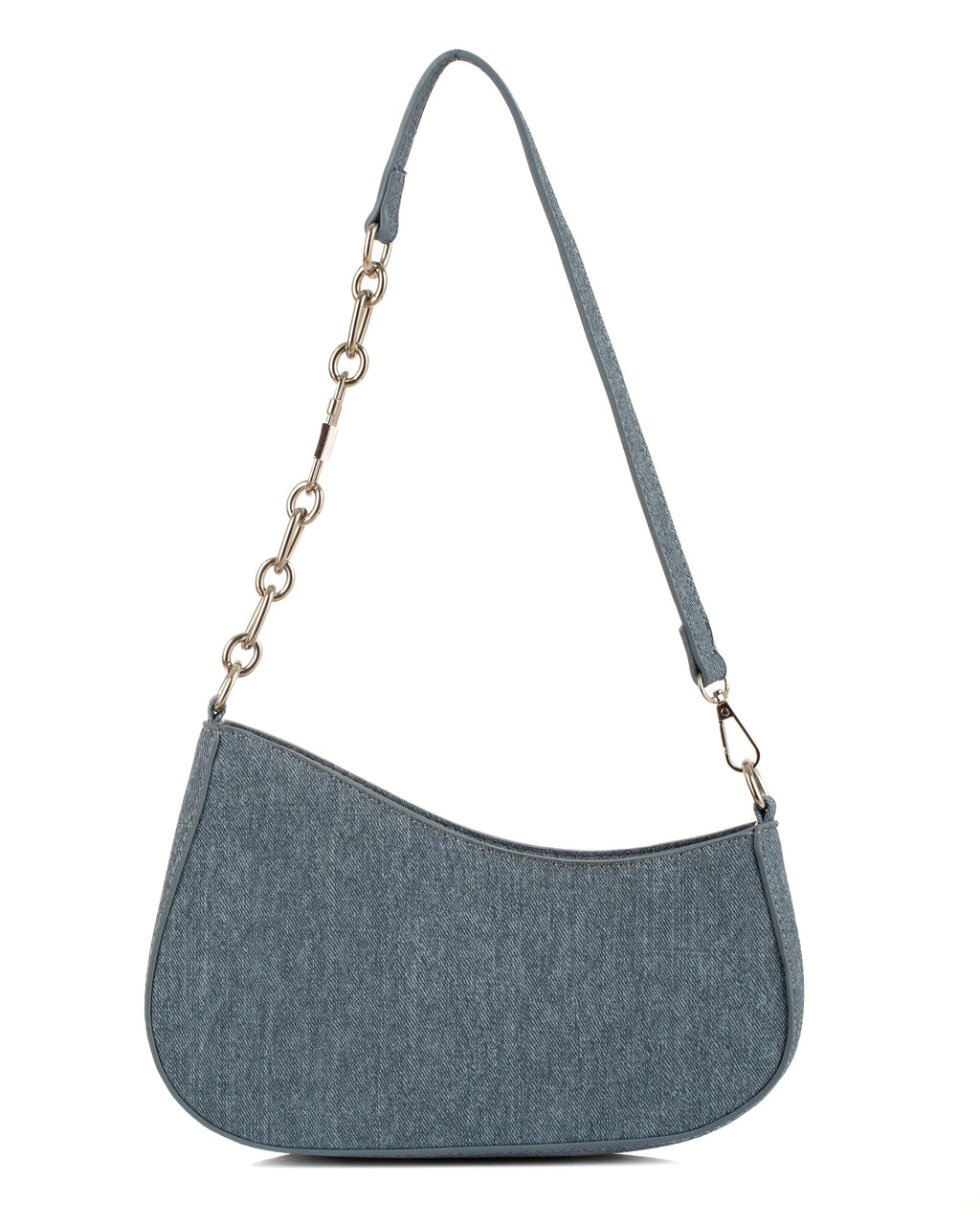 Chain with Leather Strap Shoulder-Bag