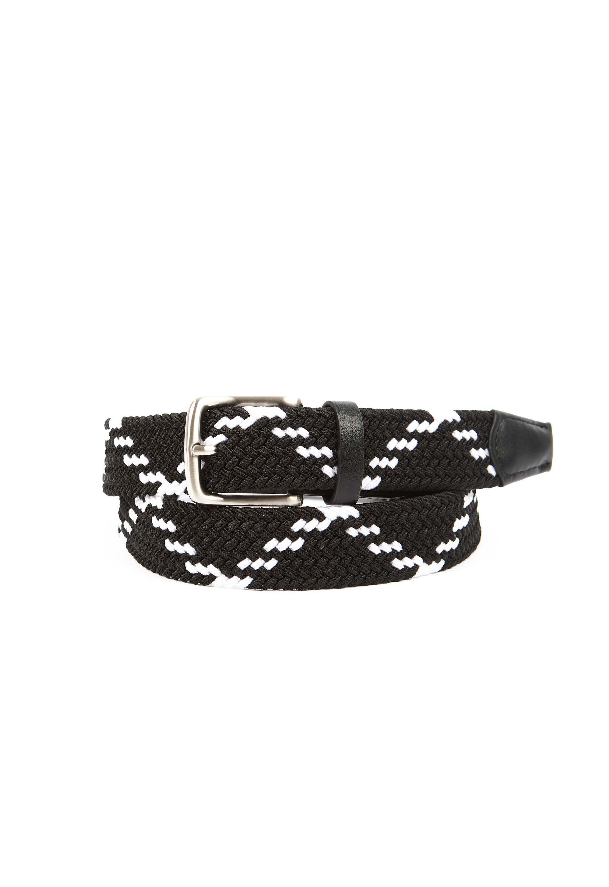Braided Contrast Stretch Belt