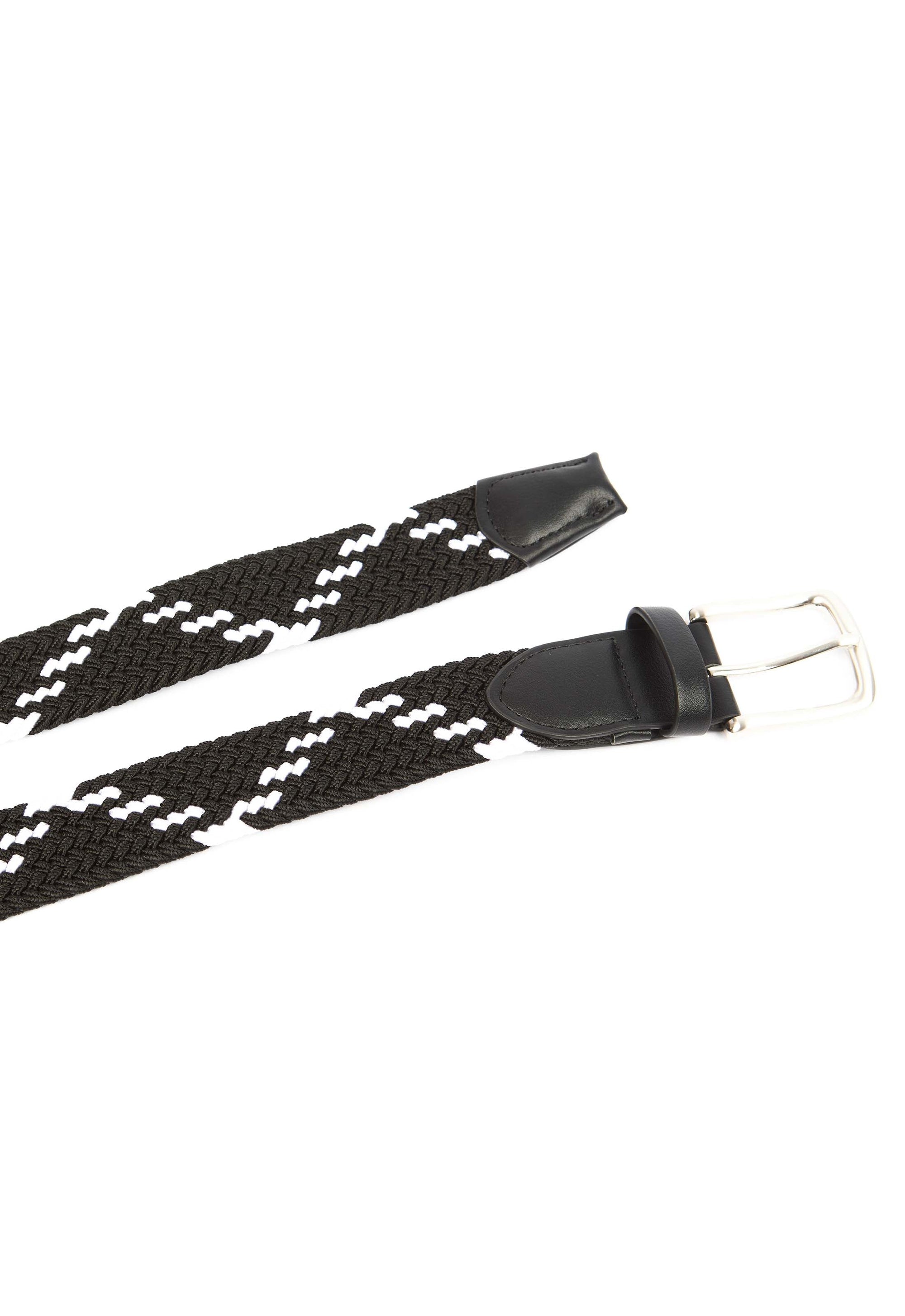 Braided Contrast Stretch Belt