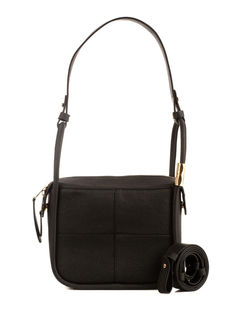 Stitched Squares Textured Shoulder-Bag