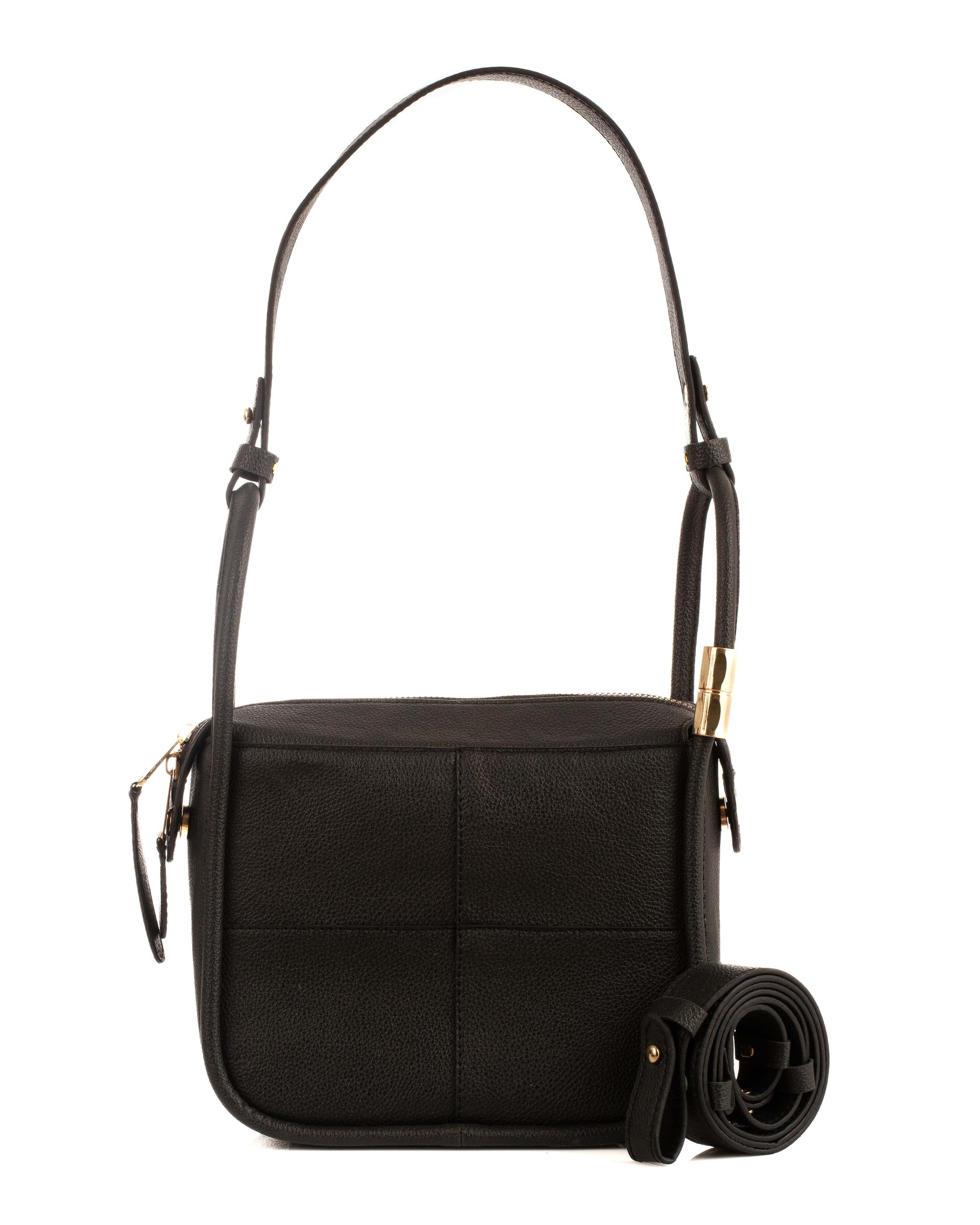 Stitched Squares Textured Shoulder-Bag