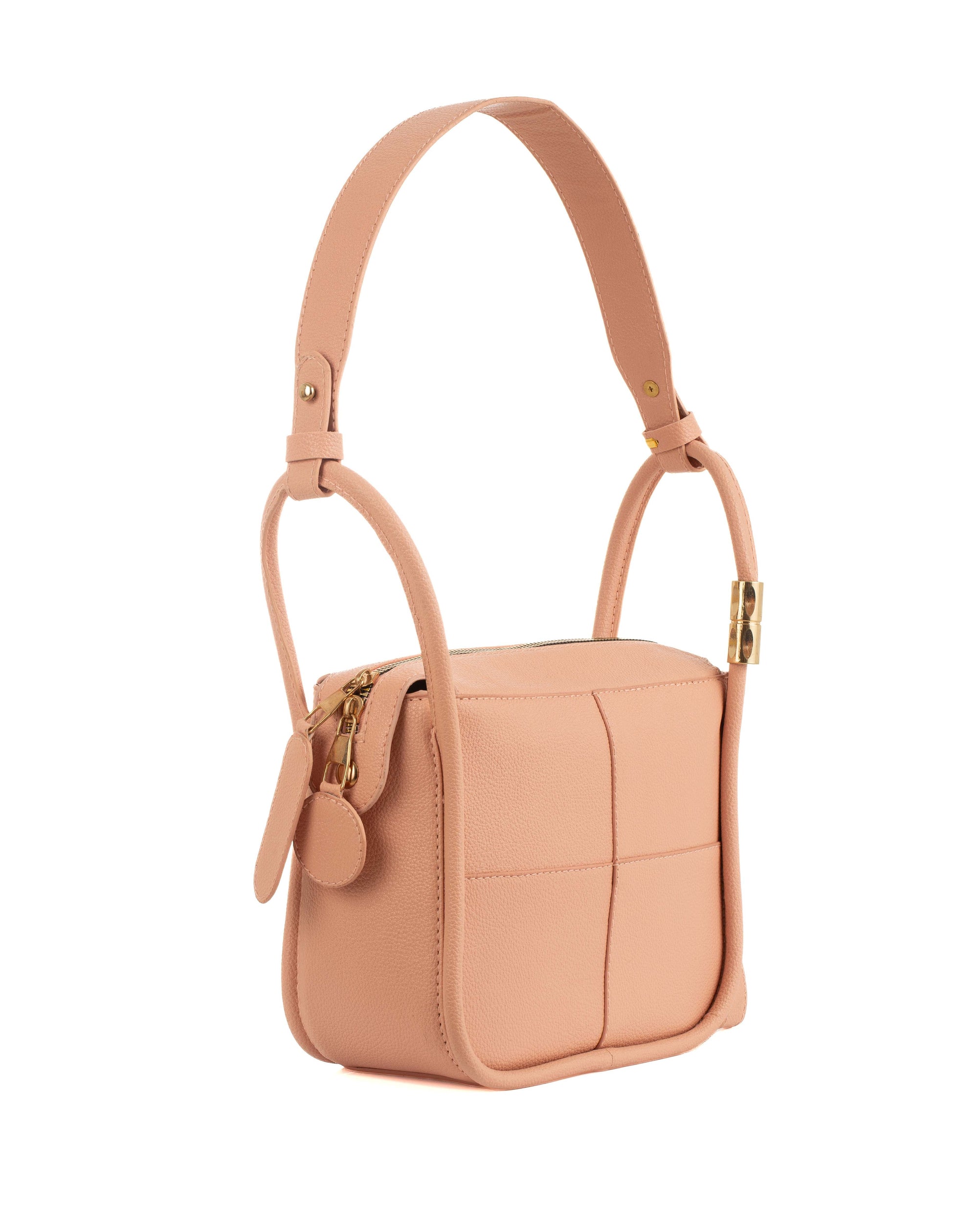 Stitched Squares Textured Shoulder-Bag