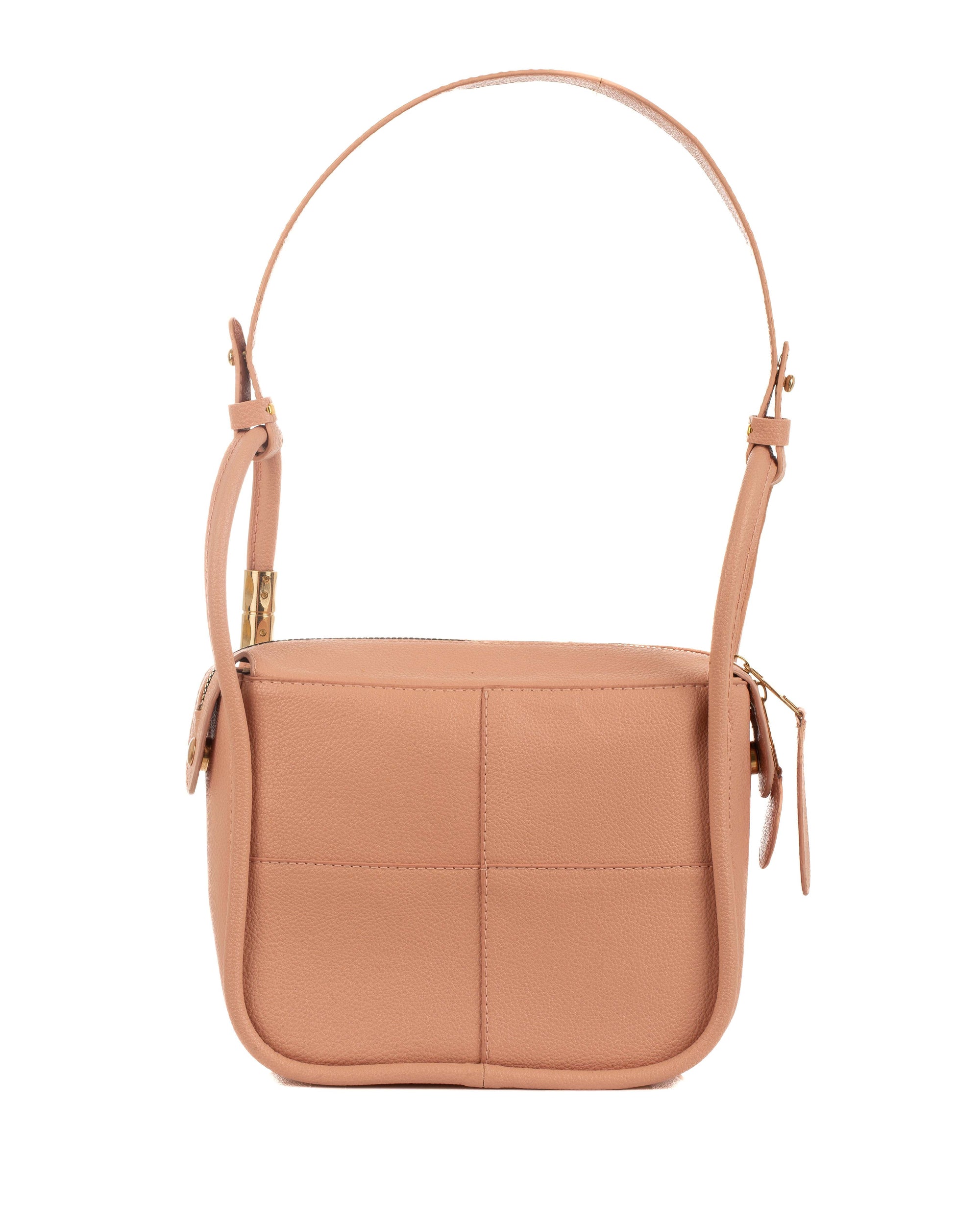 Stitched Squares Textured Shoulder-Bag