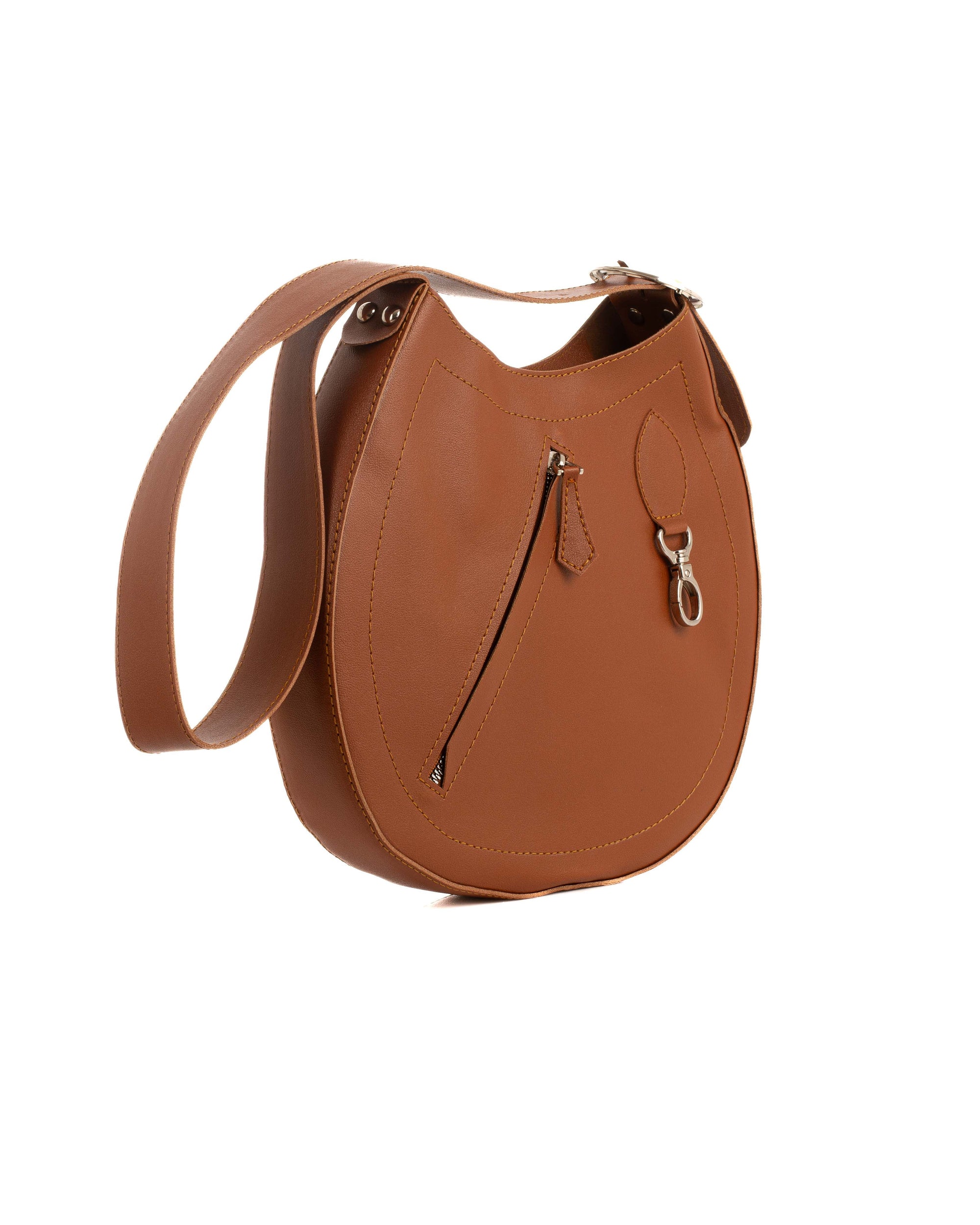 Minimal Stylish Shoulder-Bag with Decorative Keychain