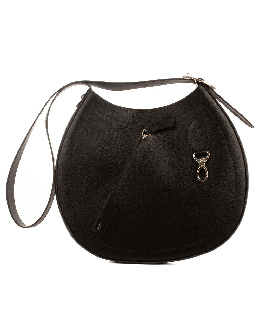 Minimal Stylish Shoulder-Bag with Decorative Keychain