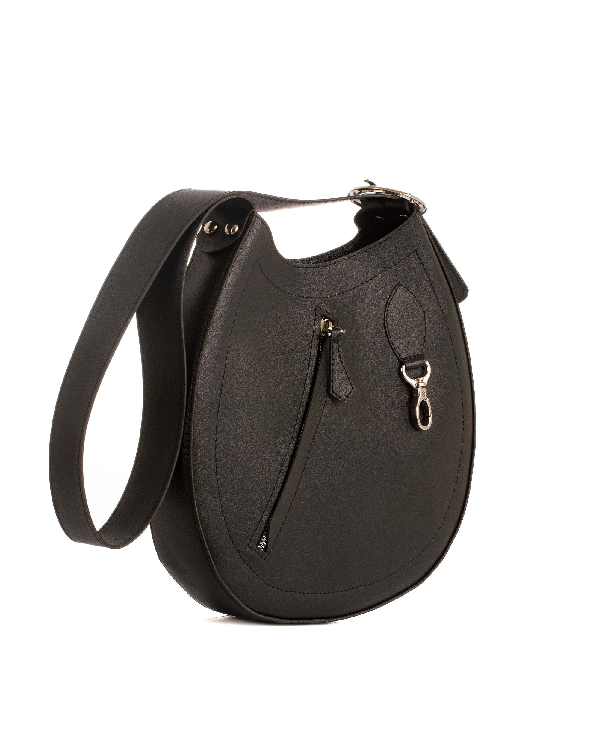 Minimal Stylish Shoulder-Bag with Decorative Keychain