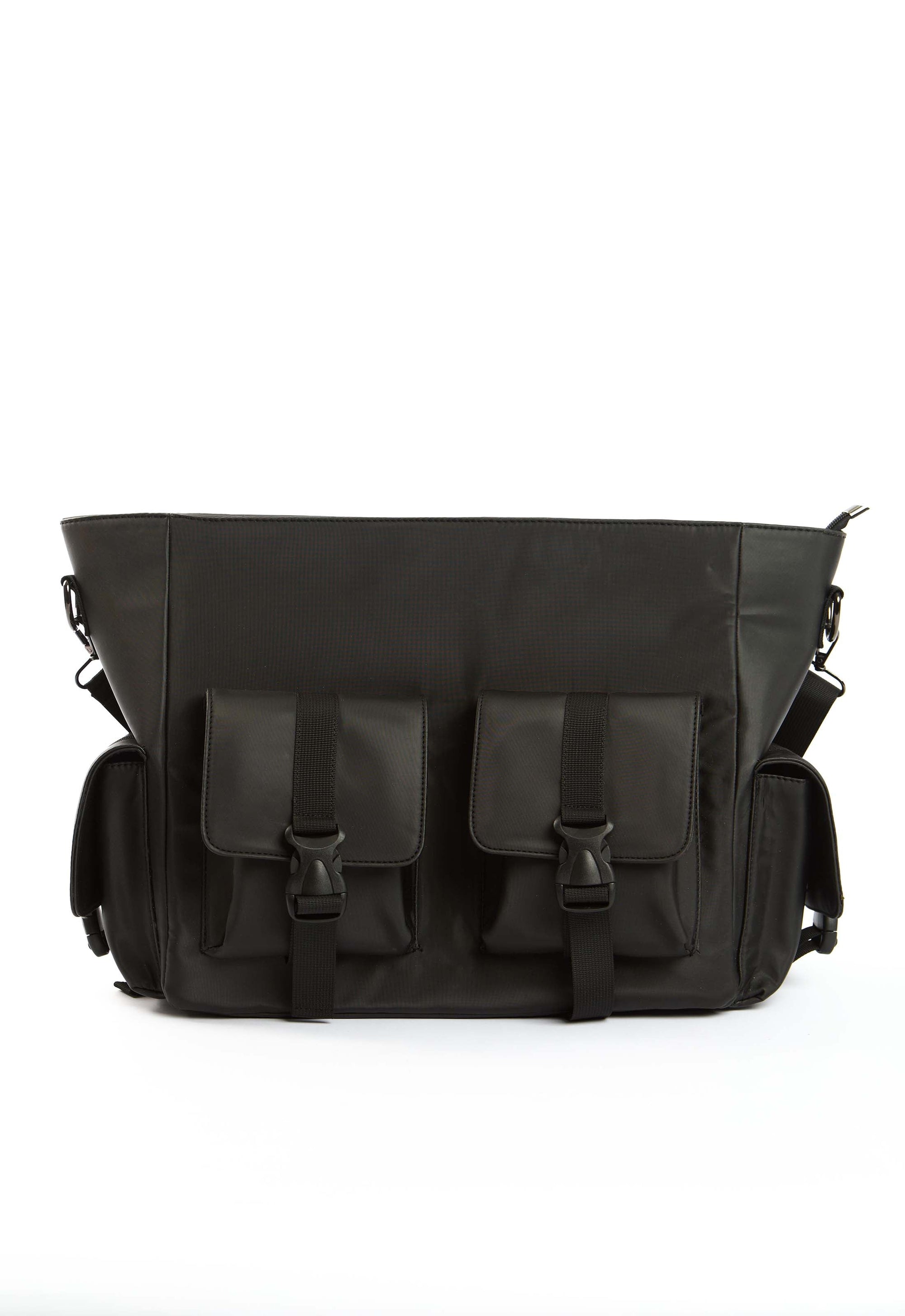 Laptop Backpack with Buckled Pockets