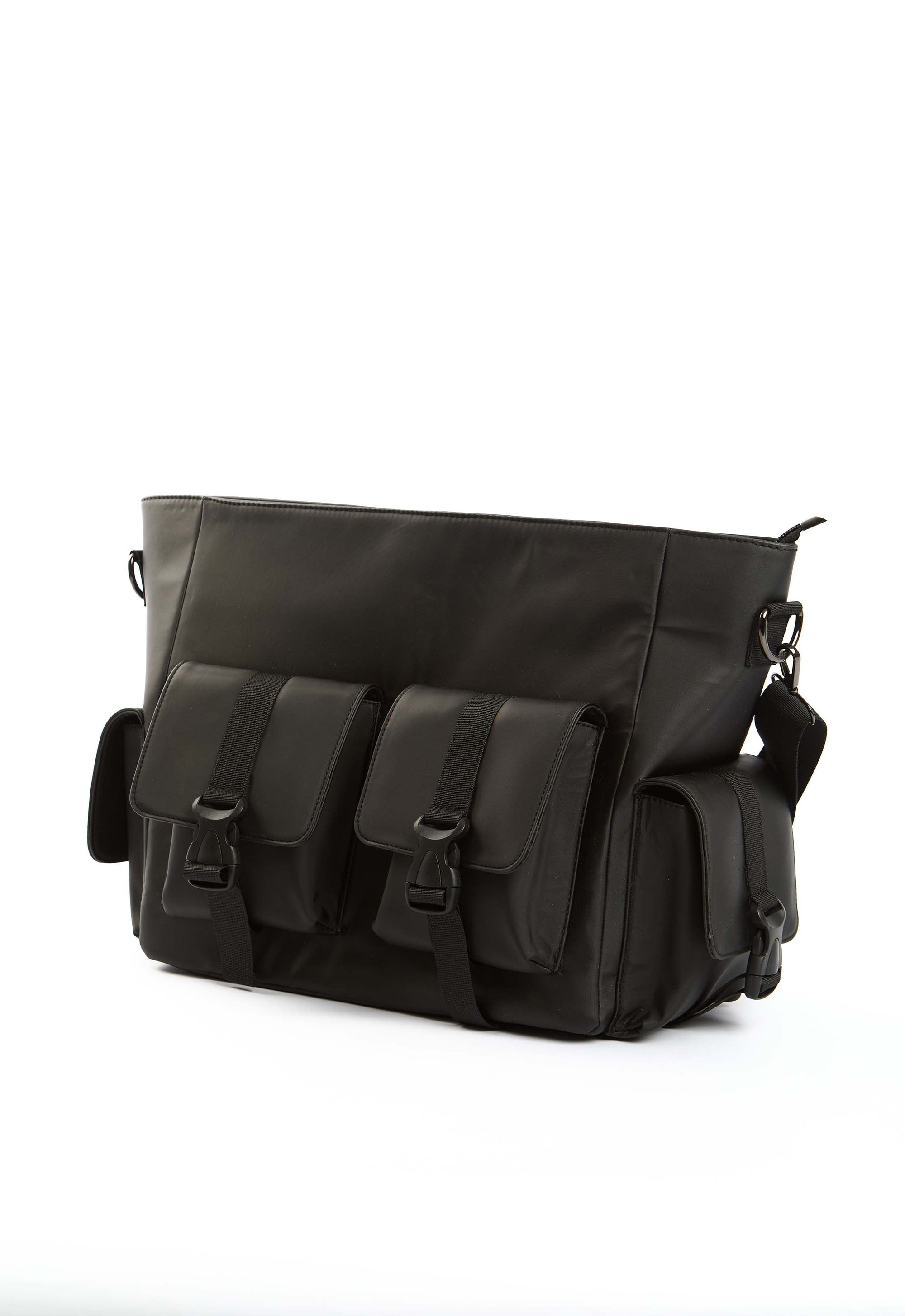 Laptop Backpack with Buckled Pockets